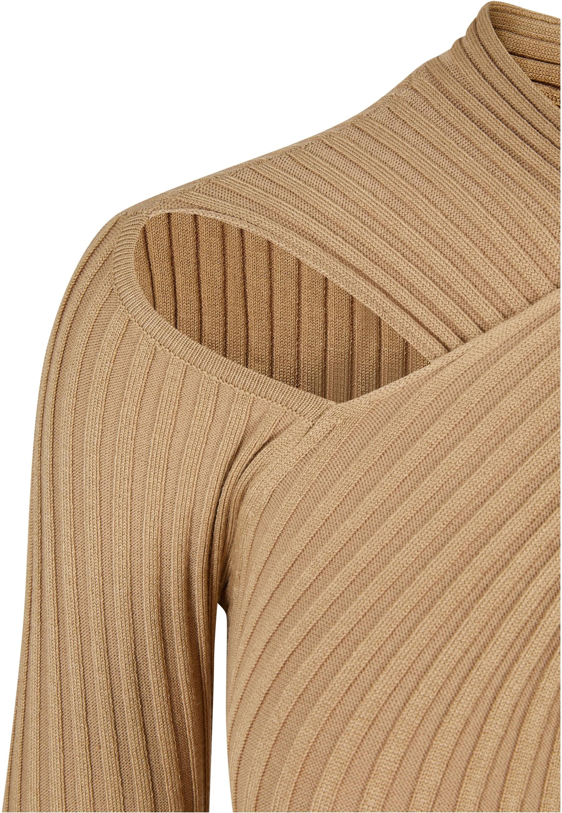 URBAN CLASSICS Shirtkleid »Urban Classics Damen Ladies Crossed Rib Knit Dress«, (1 tlg.)