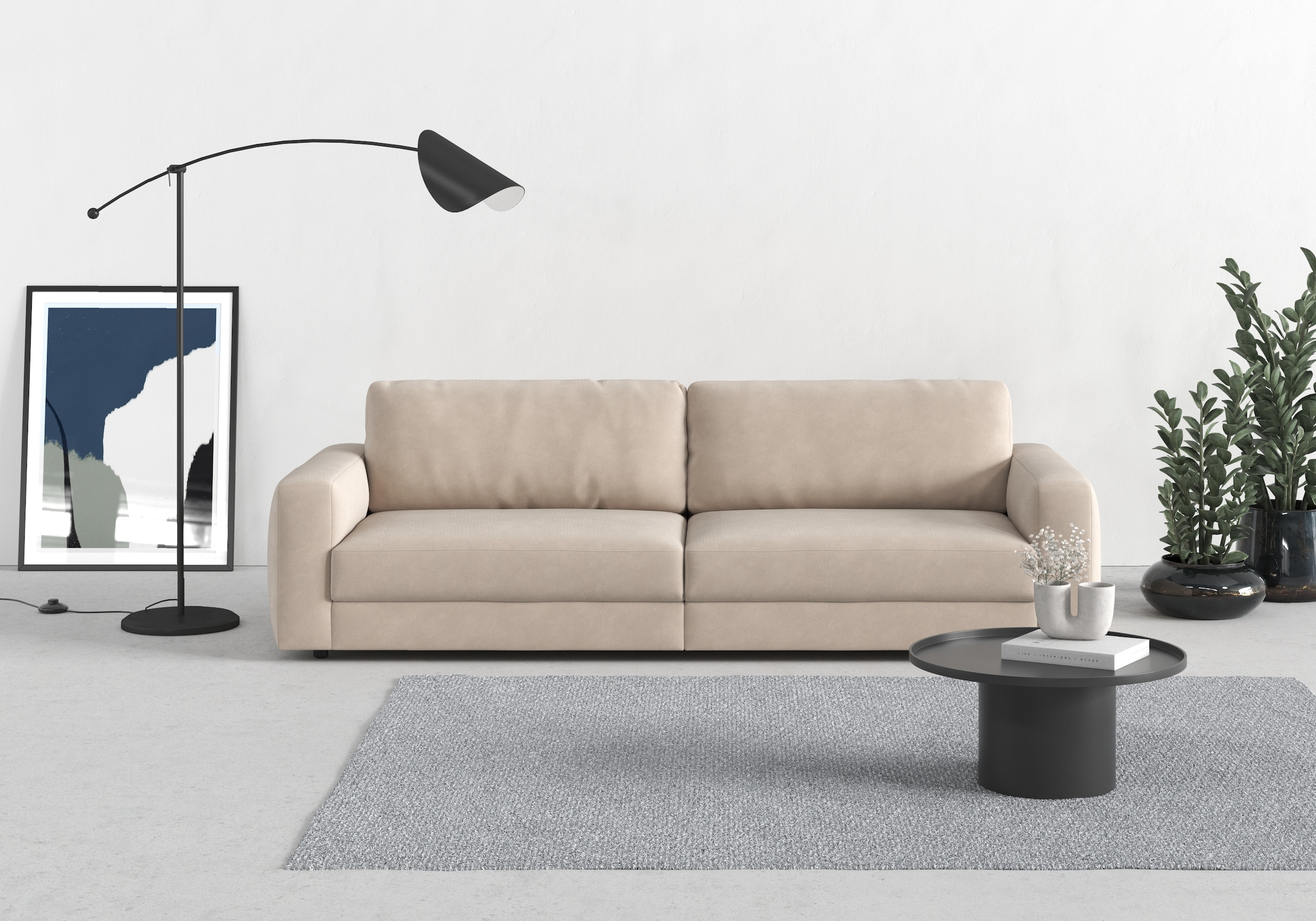 TRENDMANUFAKTUR Big-Sofa »Bourbon«, (2 St.), extra tiefe Sitzfläche, wahlweise mit Sitztiefenverstellung bestellbar