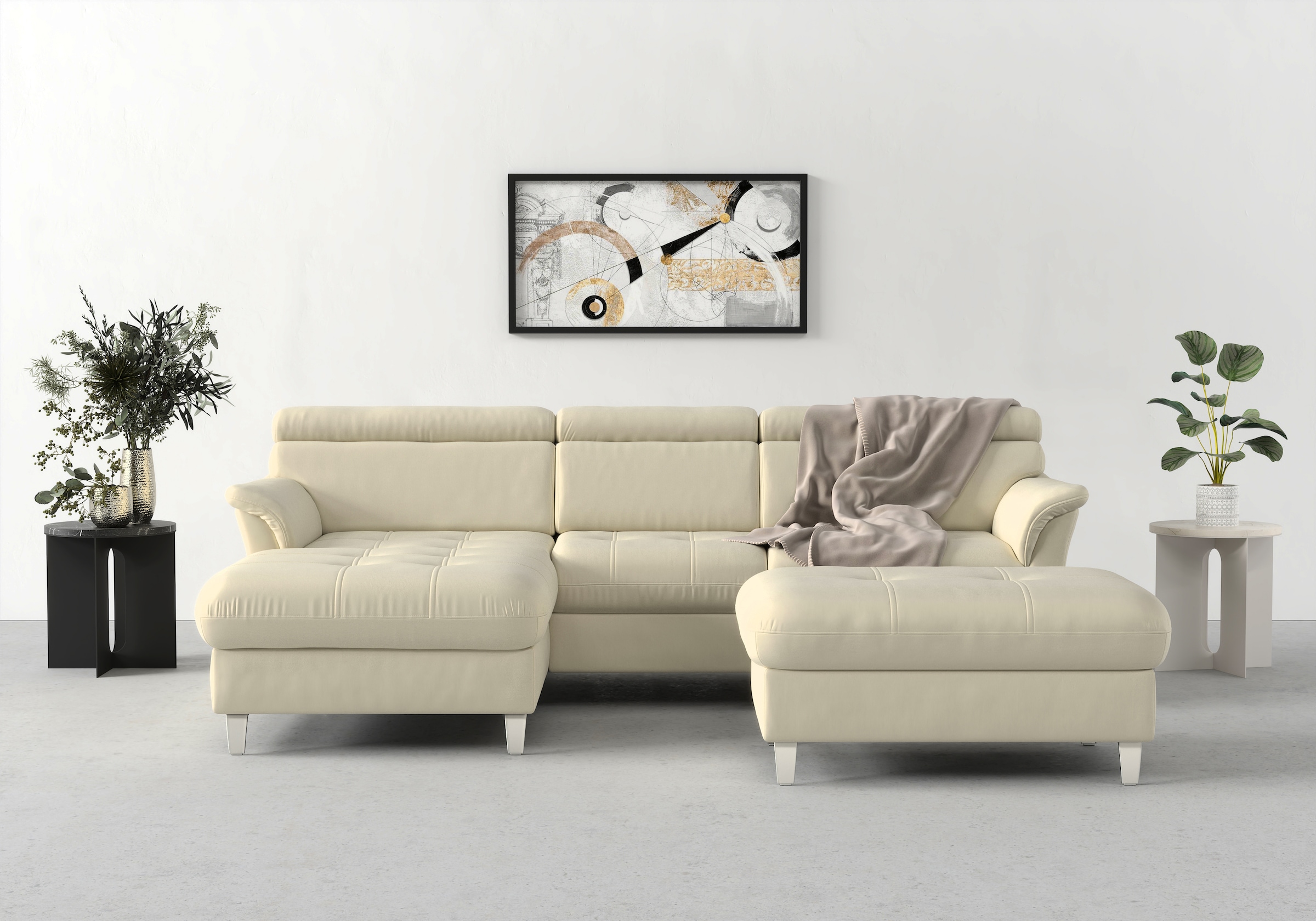 sit&more Ecksofa "Marano L-Form" inklusive Kopfteilverstellung, optional Schlaffunktion & Bettkasten