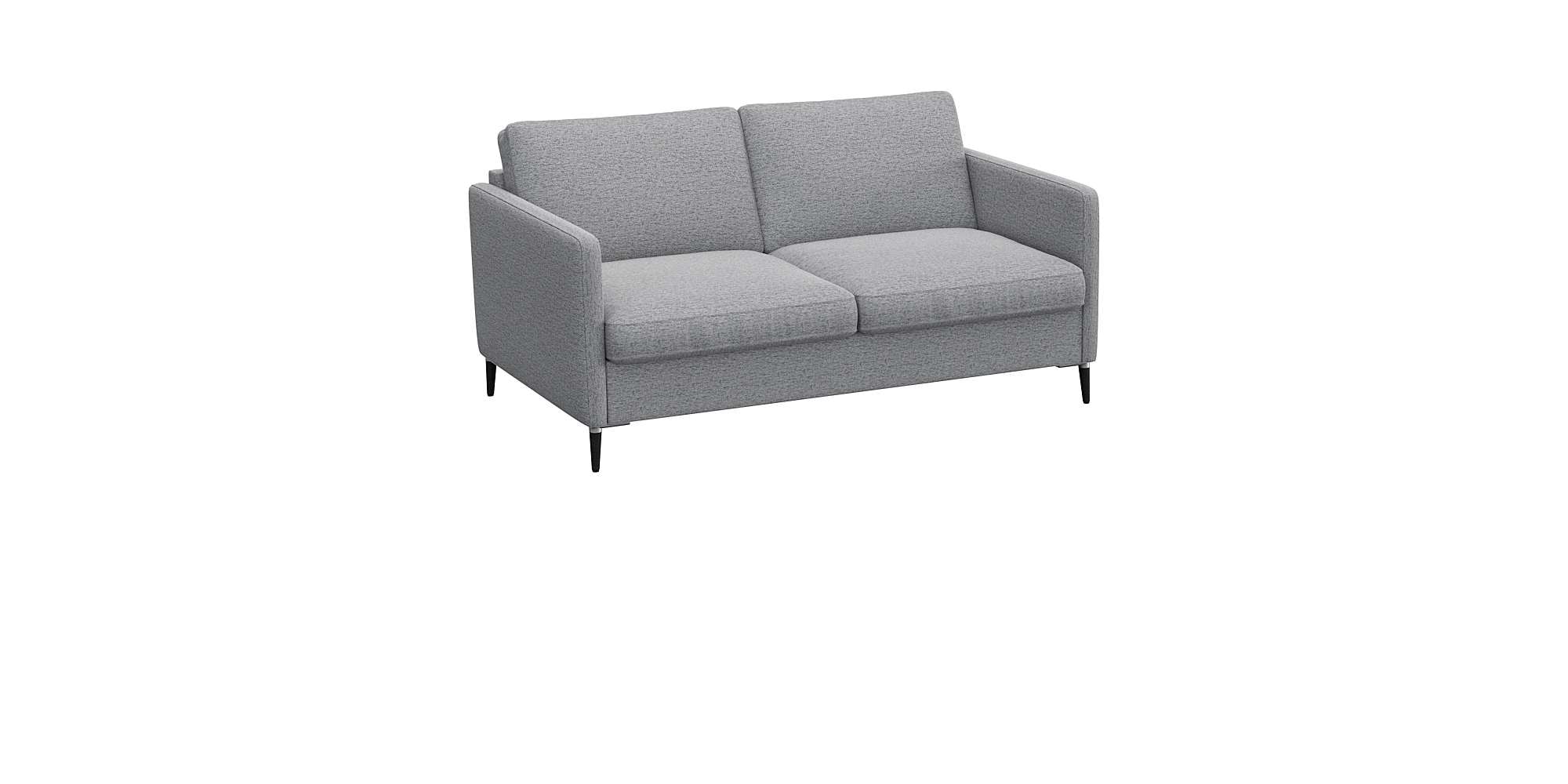 FLEXLUX 2-Sitzer »Fiore, super Sitzkomfort durch Kaltschaum im Sitz«, schmale Armlehnen, Füße Alu