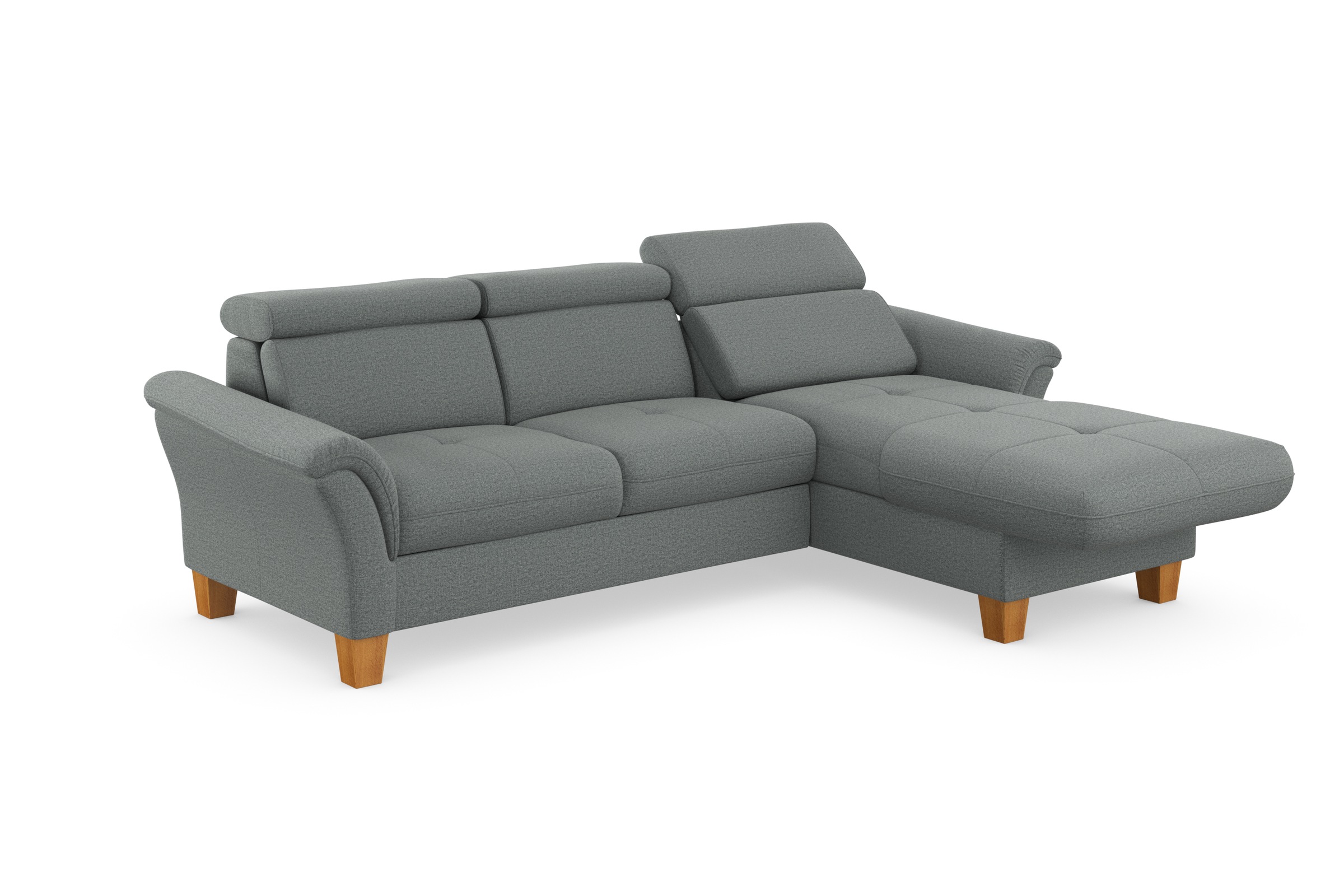 Home affaire Ecksofa »Lindgren L-Form«, wahlweise mit Bett mit klappbaren Rollen, Kasten und Kopfverstellung