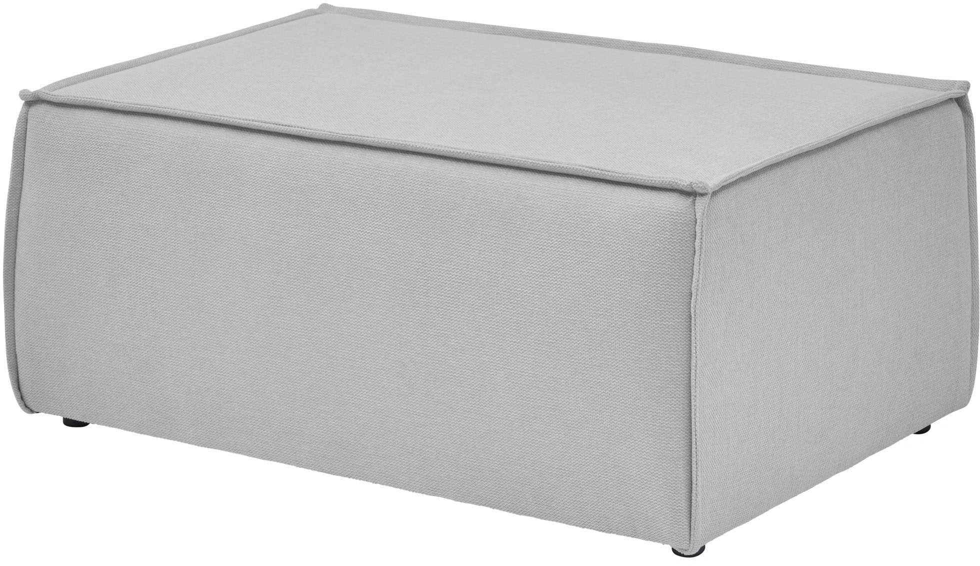 OTTO home Hocker "FINNLEY, Polsterhocker in Bouclé, Struktur fein u. Mega C günstig online kaufen