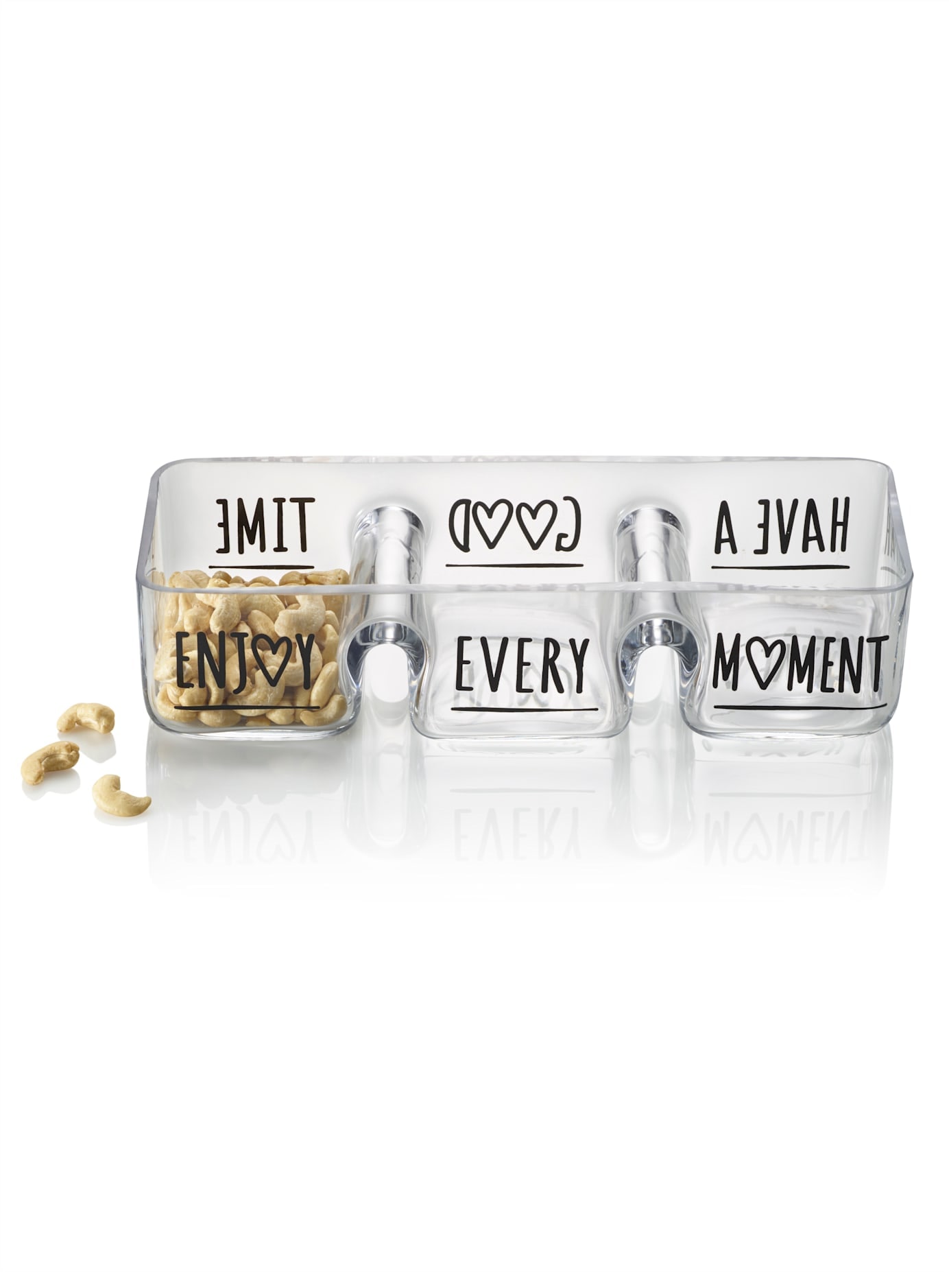 Schale, B/H/L: 30cm x 7cm, transparent, Schüsseln