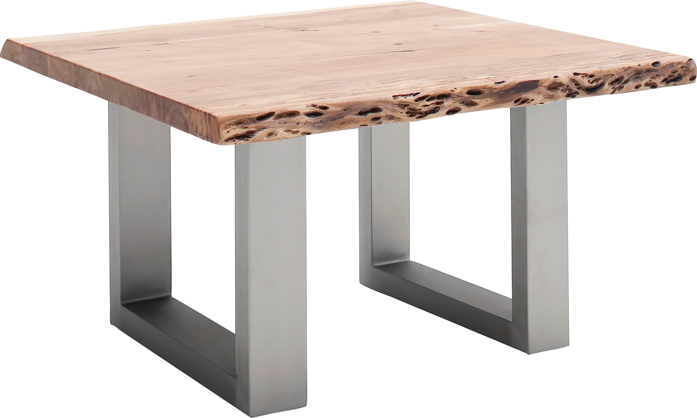 MCA furniture Couchtisch natürlichen und | Löchern »Cartagena«, Massivholz bestellen BAUR Rissen und Couchtisch Baumkante mit