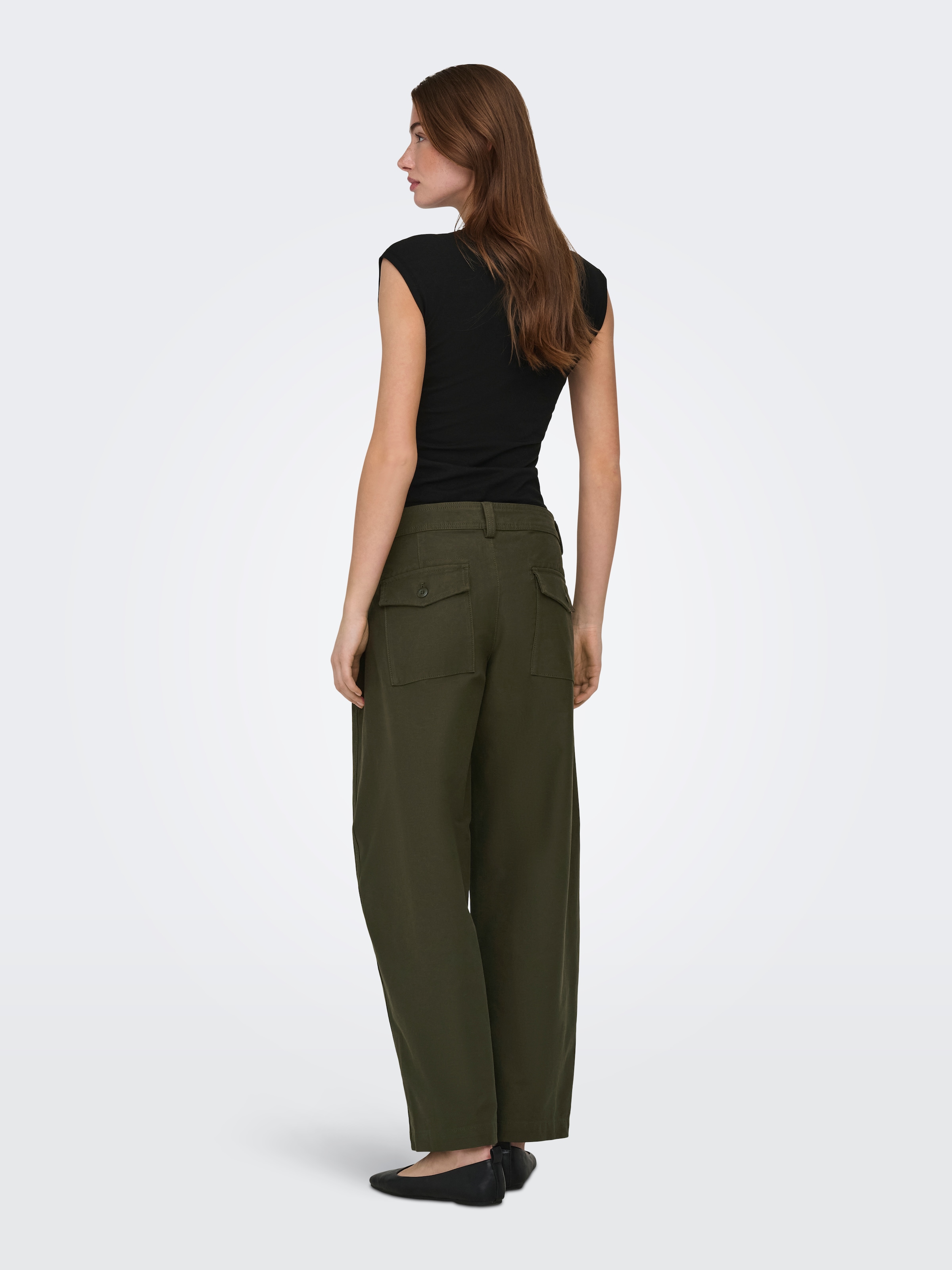 ONLY »ONLMIRA CAPSL RUCHING TOP JRS NOOS« Baumwollmischung, regular fit, Rundhals