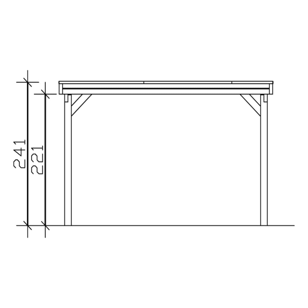 Skanholz Einzelcarport »Friesland«, Fichtenholz, 355 cm, braun