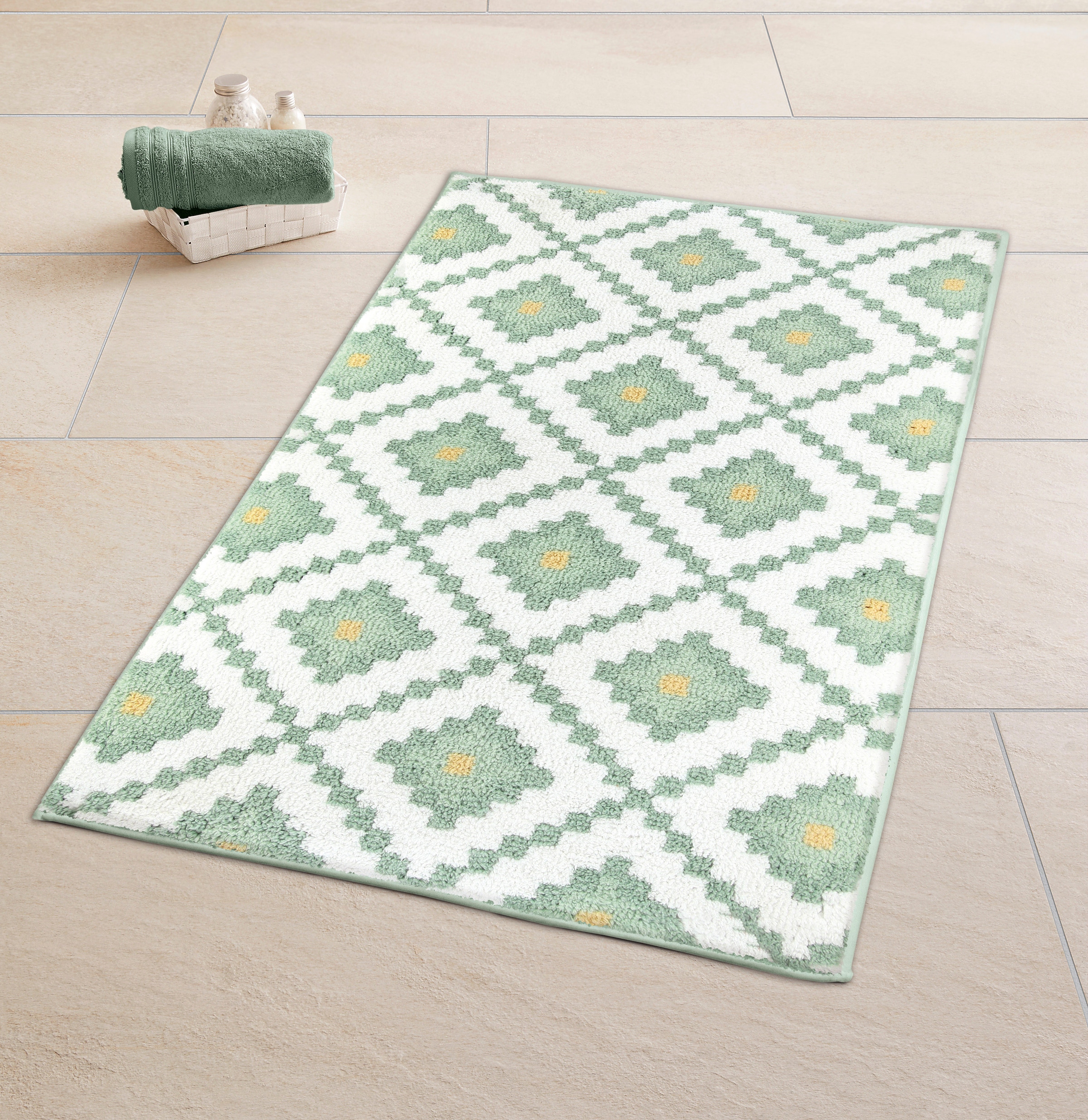 Kleine Wolke Badematte "Alhambra" Höhe 15 mm rutschhemmend beschichtet fußb günstig online kaufen