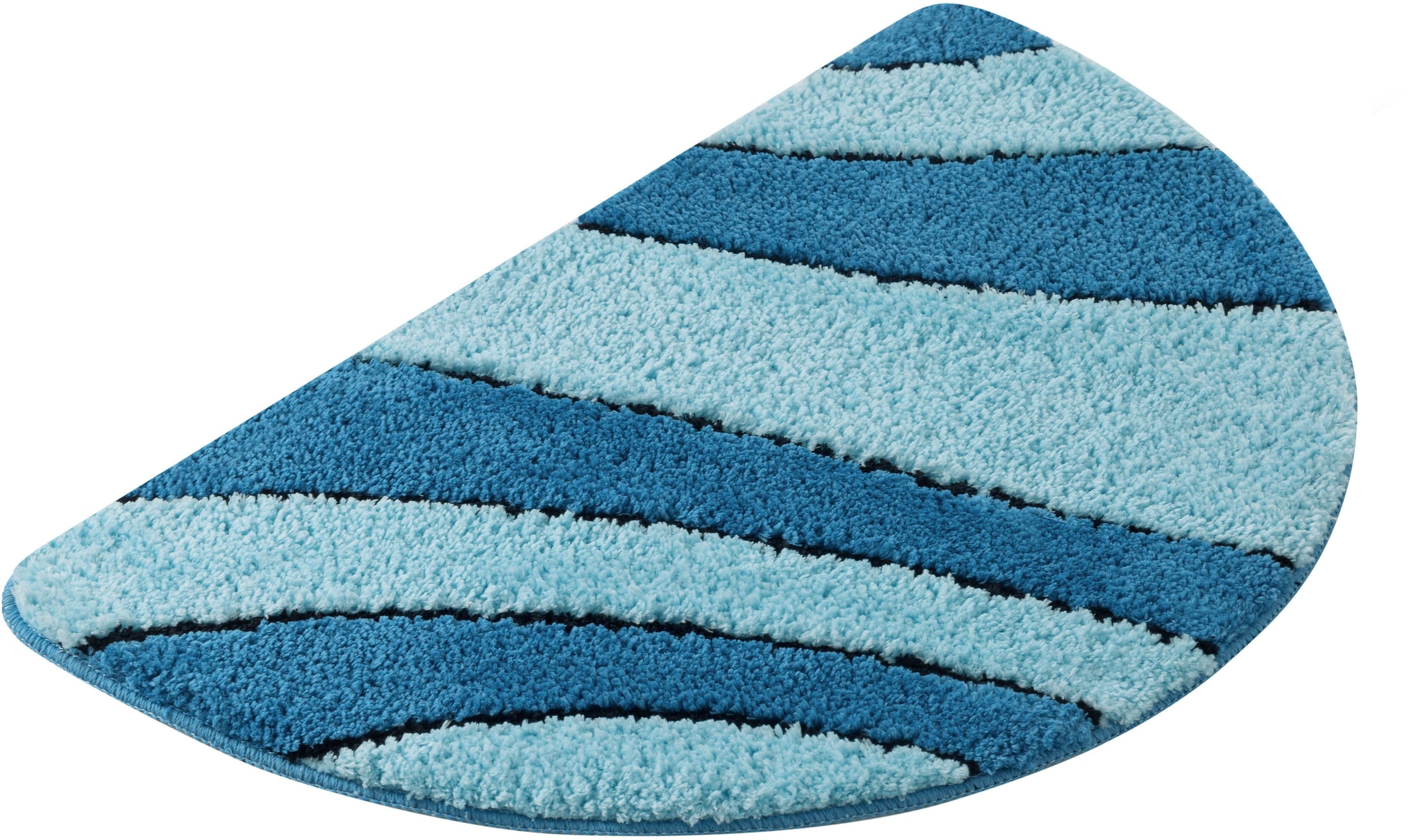 my home Badematte »Anna, Badvorleger, Badezimmer Teppich«, rutschhemmend beschichtet, fußbodenheizungsgeeignet-schnell trocknend, Badteppich, Hoch Tief Effekt, Modern, Weich, Wellen