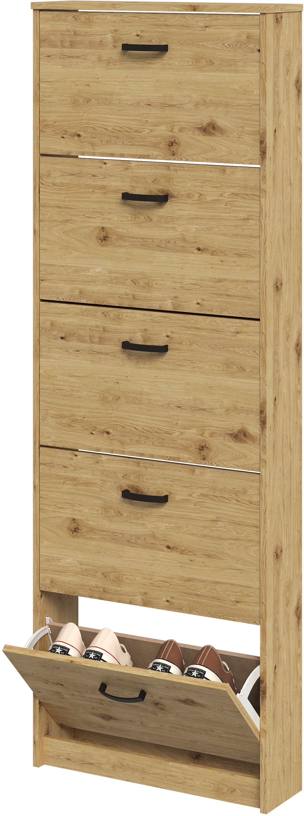 FMD Schuhschrank »Step 5«, Schuhkipper mit 5 Schuhklappen, Höhe 168,5 cm, Tiefe 17 cm