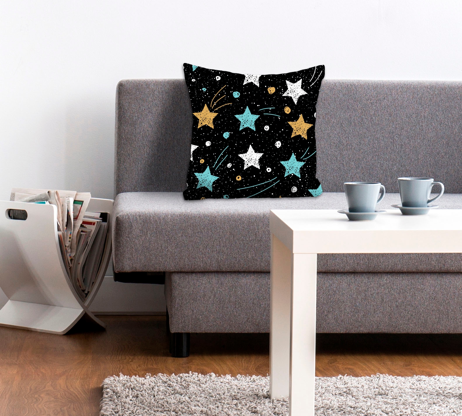 queence Dekokissen "Galaxy" Kissenhülle,Galaxie,Sterne,Bunte Sterne,Univers günstig online kaufen