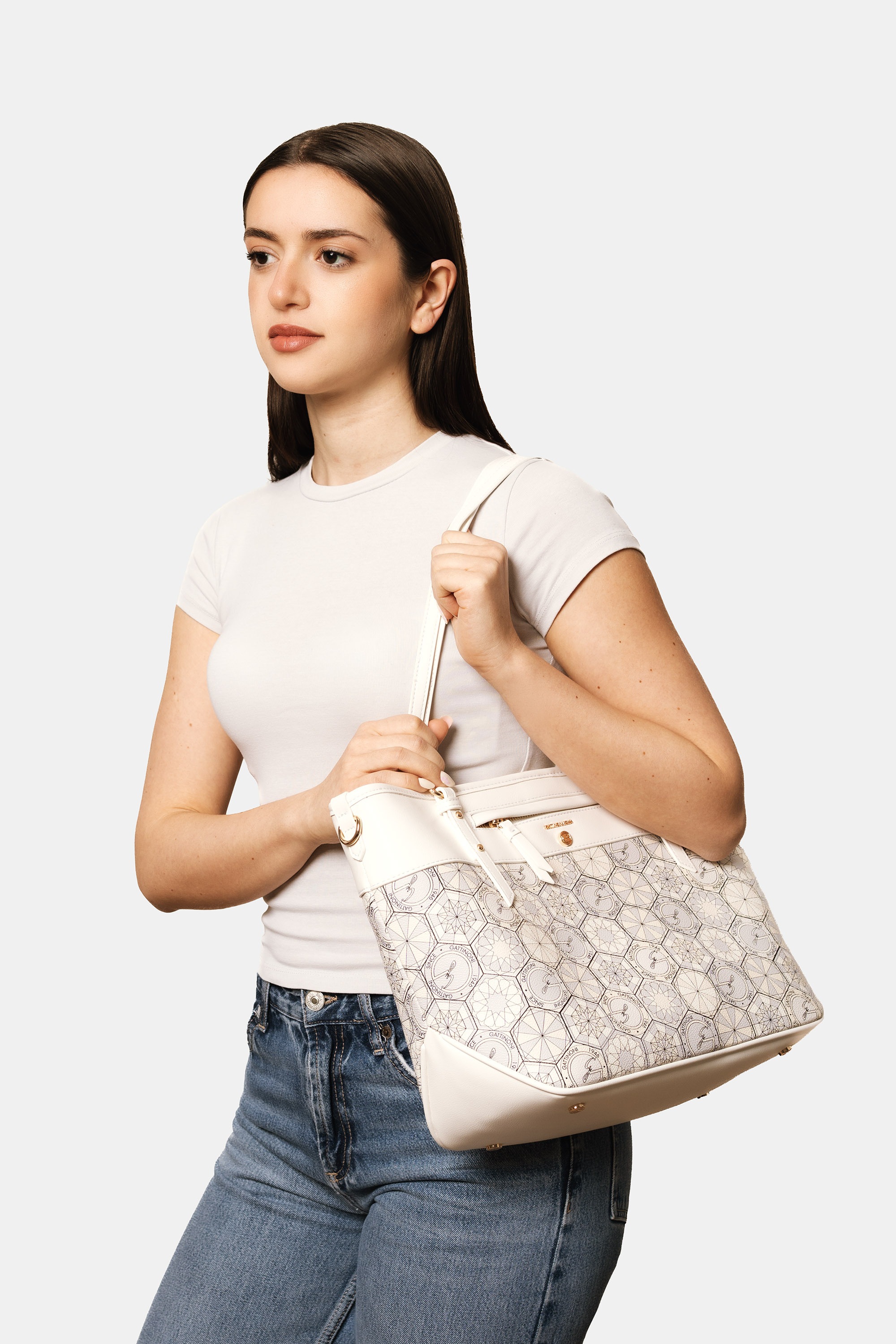 Gattinoni Tragetasche »Teodosia Daily Large Double Handle Bag Damen« Schultertasche Damen, Abendtasche, Fashion, Lifestyle, Sale