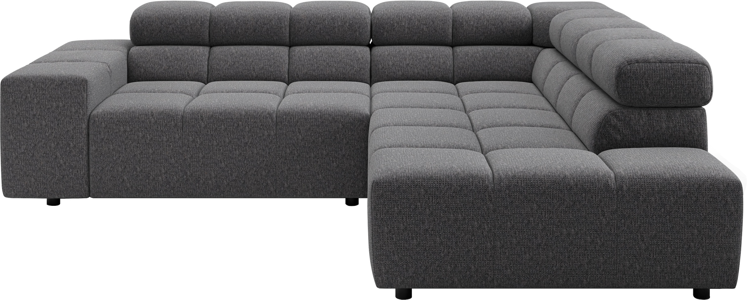 Home affaire Ecksofa "Ancona, Ecksofa, incl. Kopfteilverstellung, Breite 249 cm, L-Form" wahlweise elektrische Sitztiefenverstellung