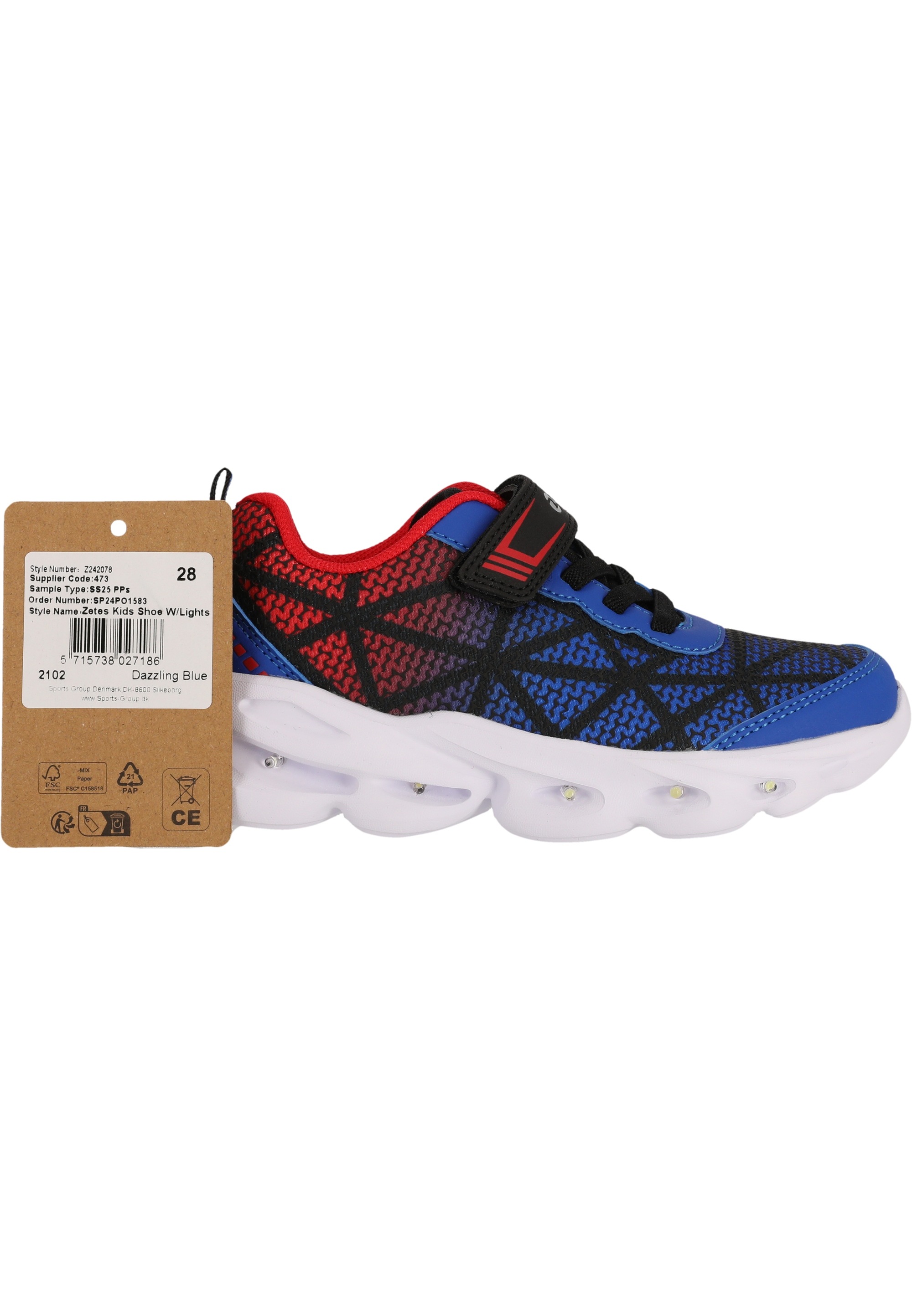 ZIGZAG Sneaker »Zetes«, mit aufleuchtender Sohle und einfachem Einstieg