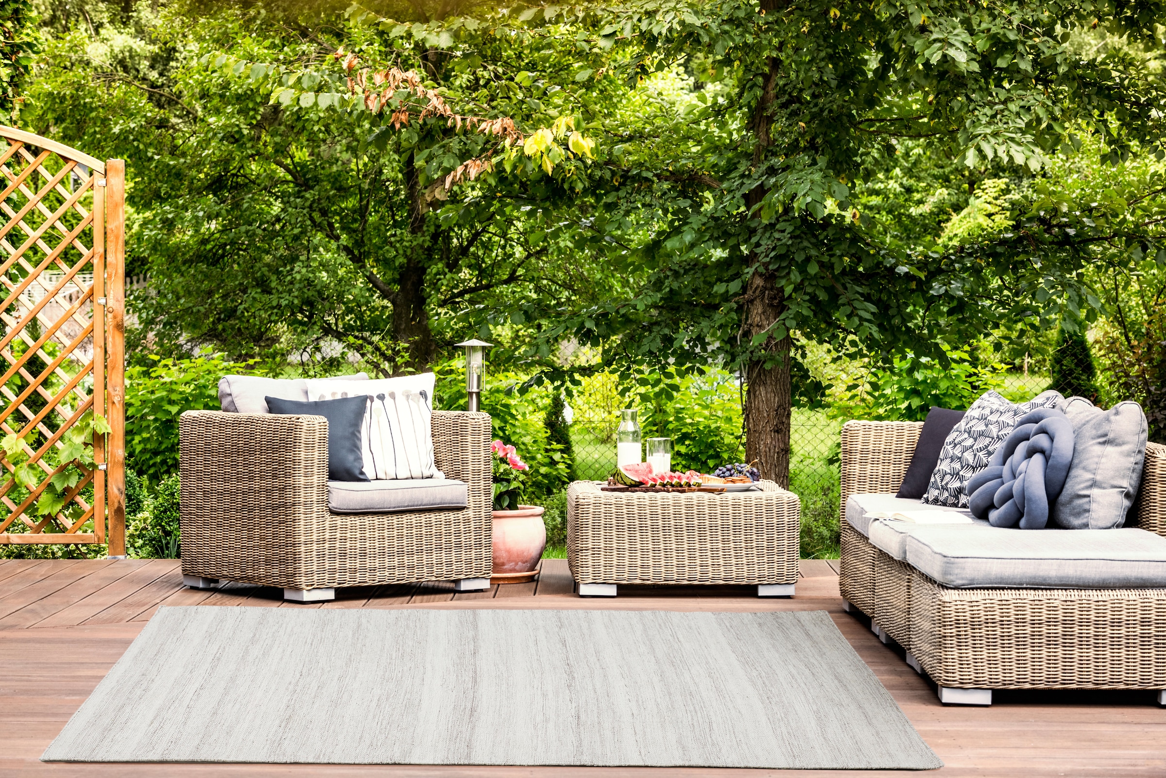 LUXOR living Teppich »Bodo«, rechteckig, 15 mm Höhe, meliert, In- und Outdoor geeignet, Wohnzimmer
