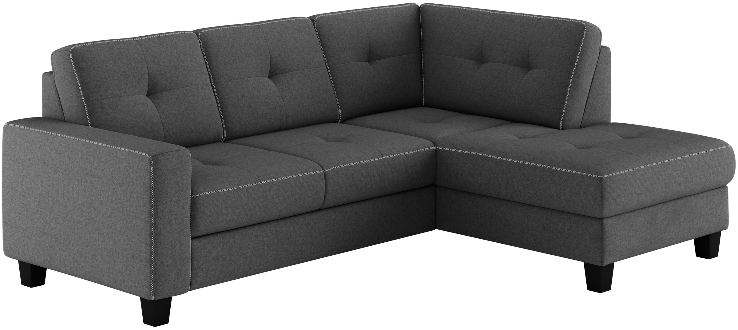 Places of Style Kampinė sofa »Varese« Kreuznaht in beige