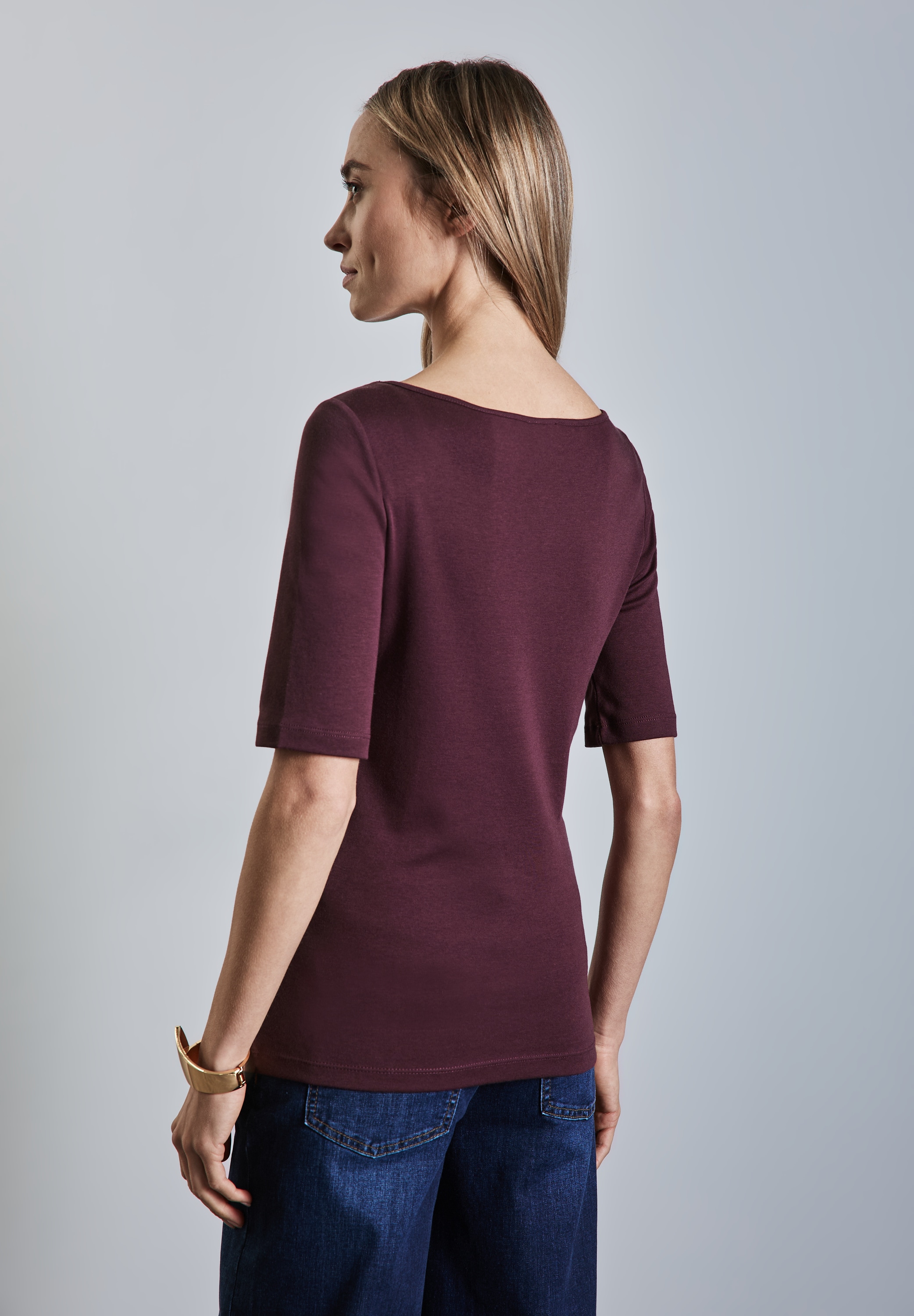STREET ONE T-Shirt »Style Lanea«, mit U-Boot Ausschnitt