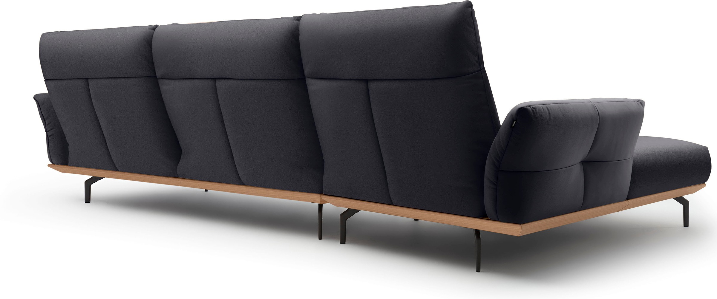 Creation BY ROLF BENZ Ecksofa »CR.460«, Sockel in Eiche, Winkelfüße in Umbragrau, Breite 338 cm