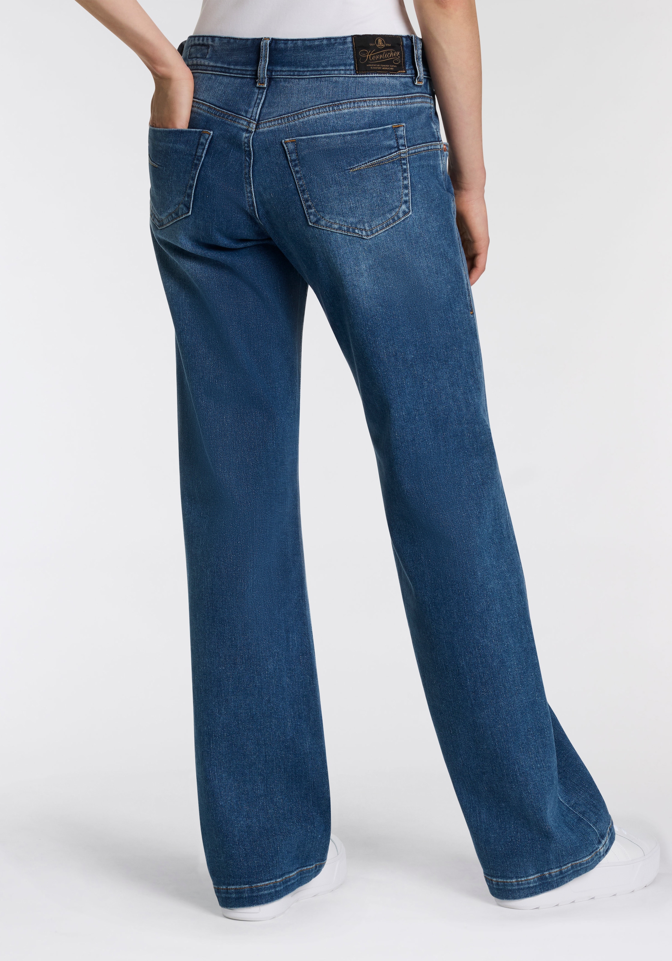 Herrlicher 5-Pocket-Jeans »Edna Denim Cashmere Touch«, im Flared Fit, Cashmere Touch