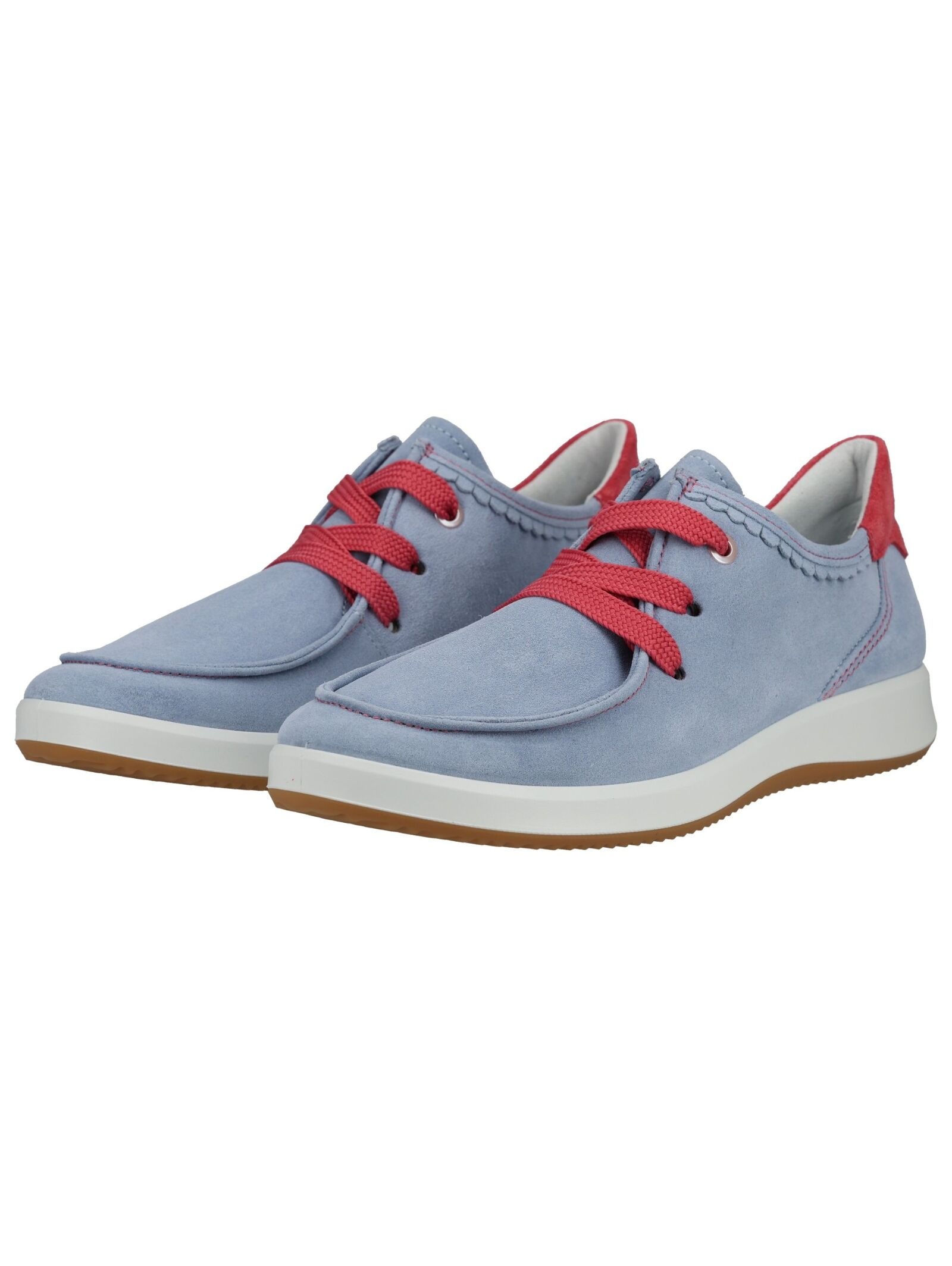 Sneaker ARA "Ara Sneaker Veloursleder", Damen, Gr. 43, blau, rot, Veloursleder, Schuhe Sneaker 3