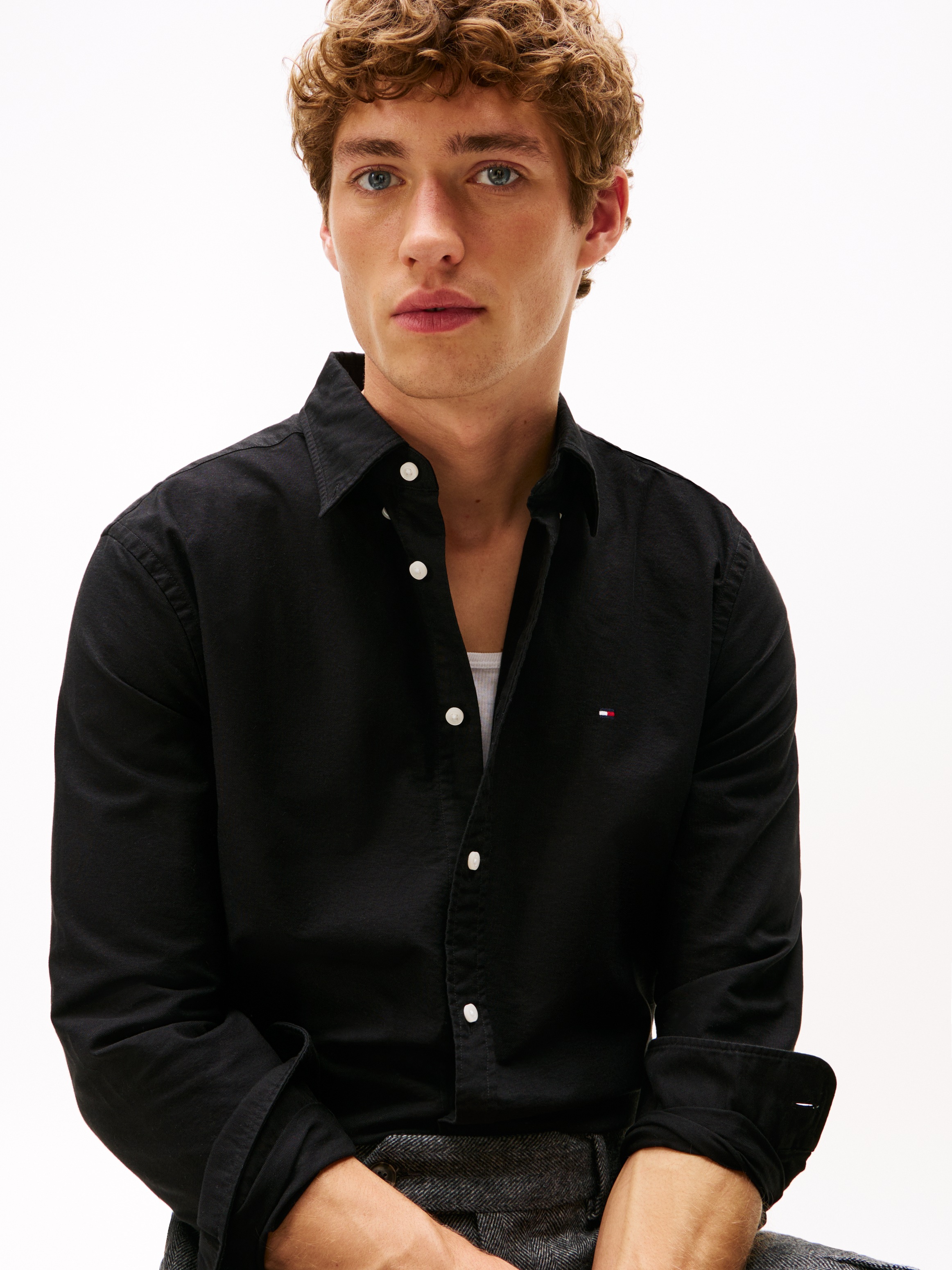 Tommy Hilfiger Langarmhemd "SOLID HERITAGE OXFORD Regular Fit SHIRT" günstig online kaufen