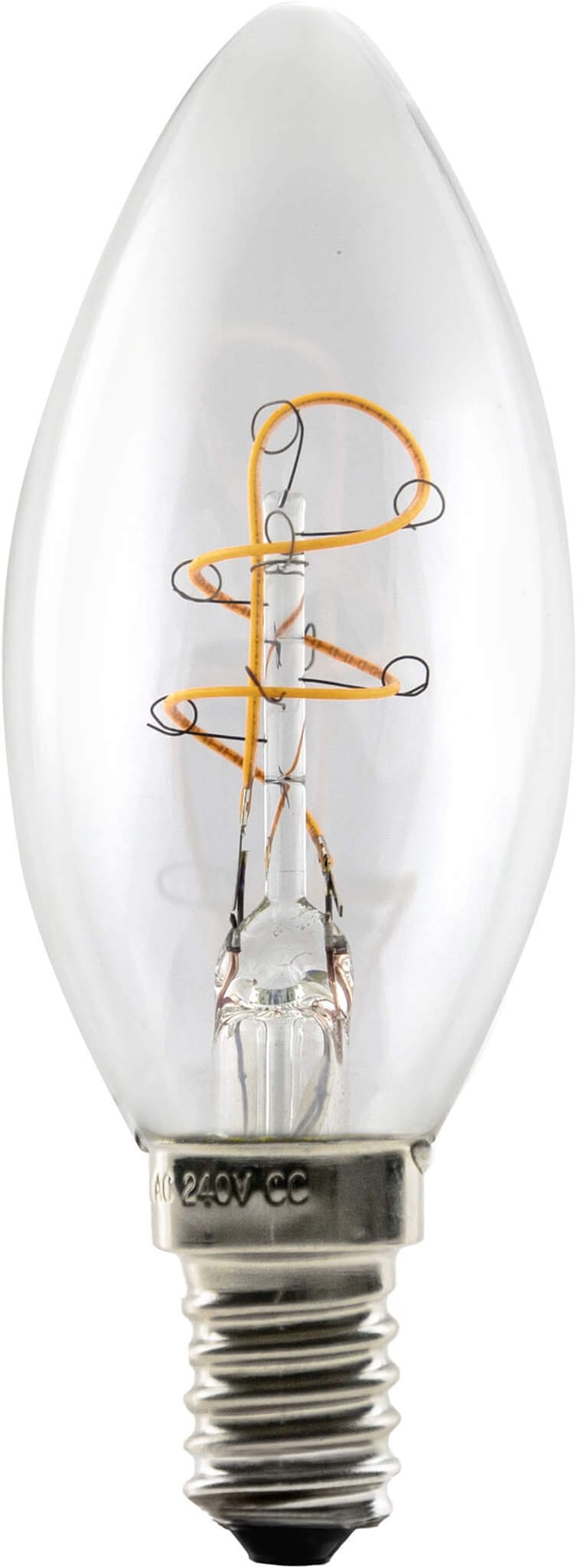 SEGULA LED-Filament "LED Kerze klar E14", L:10cm Ø:3,5cmtransparent, klar, Leuchtmittel
