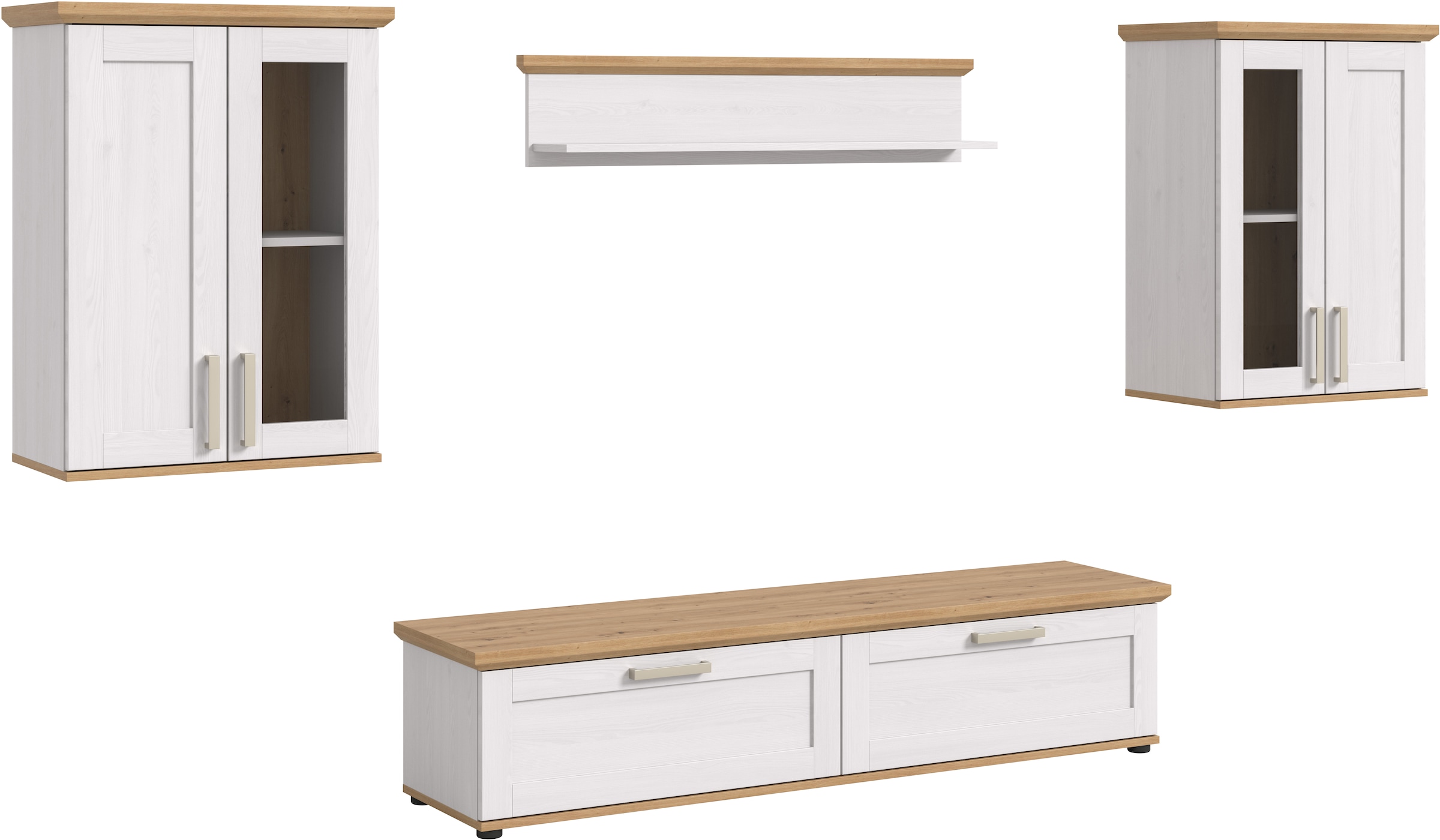 Home affaire Wohnwand "Cosenza", (Set, 4 St.), Cosenza, Breite: 336 cm,2xVi günstig online kaufen