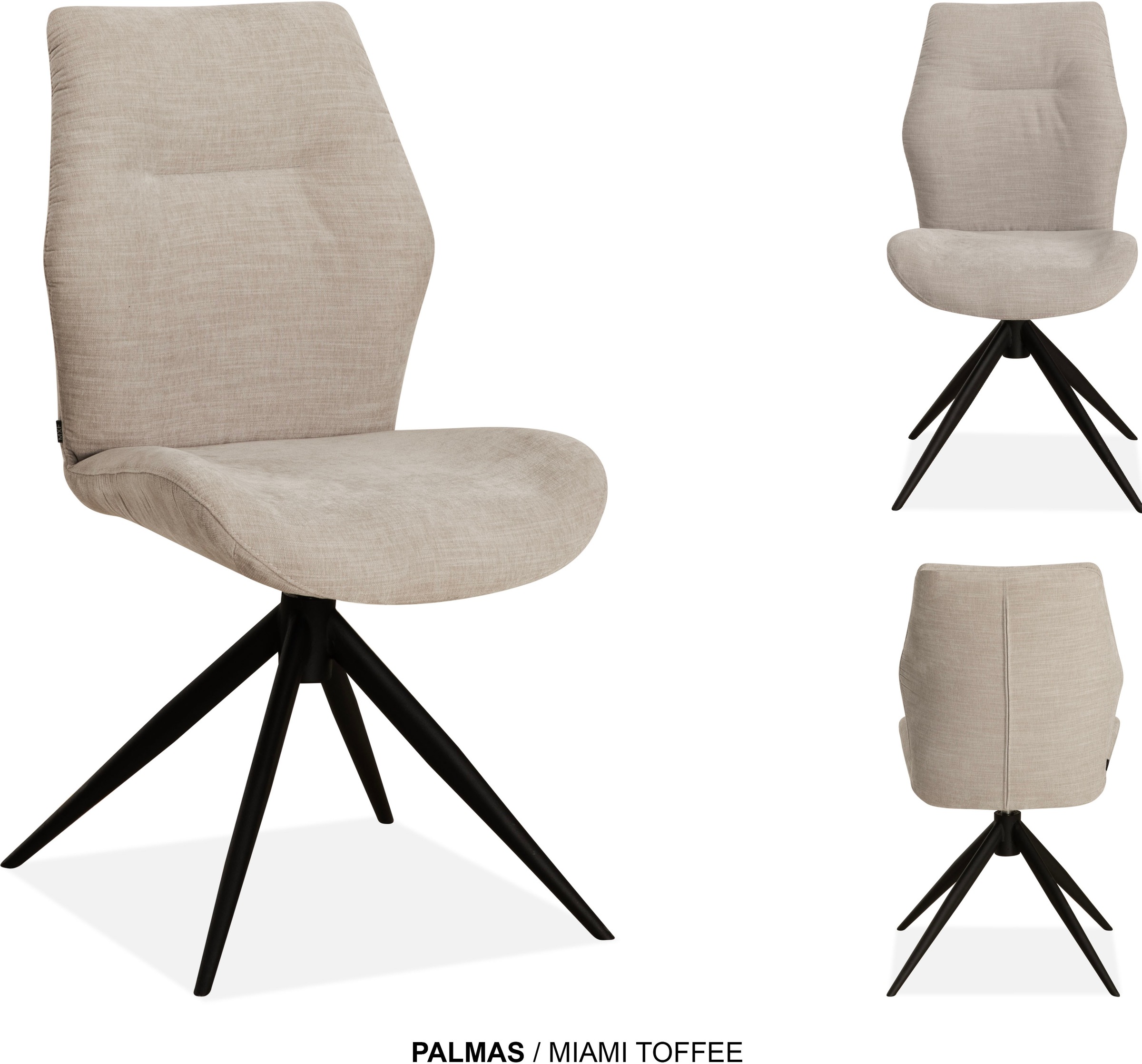 OMG Design Esszimmerstuhl »Palmas« (Set) 2 Stk.Drehstuhl mit auto-return, Moderner Bezug