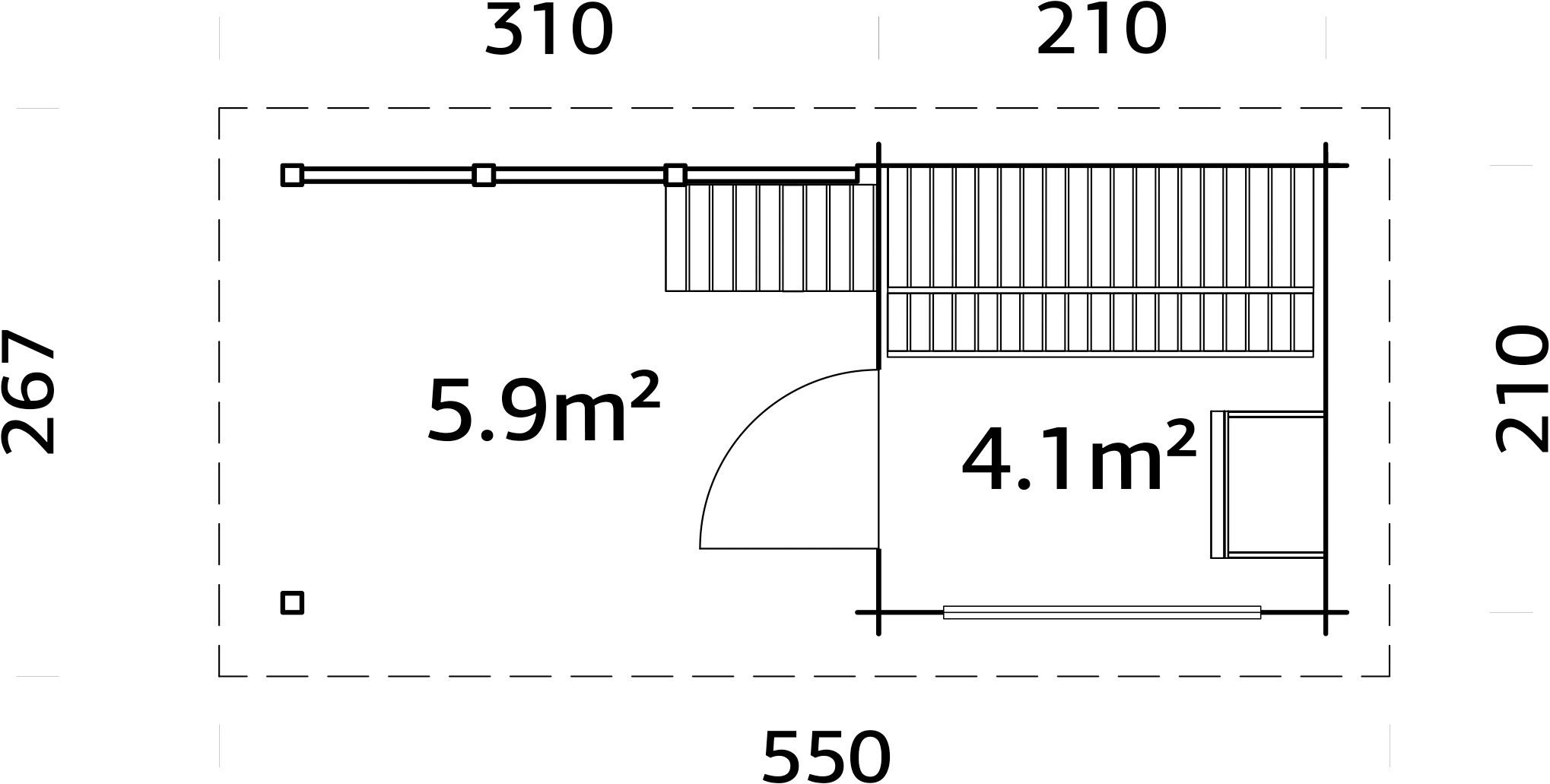Palmako Sauna »Sanna 4,1+5,9 m²«