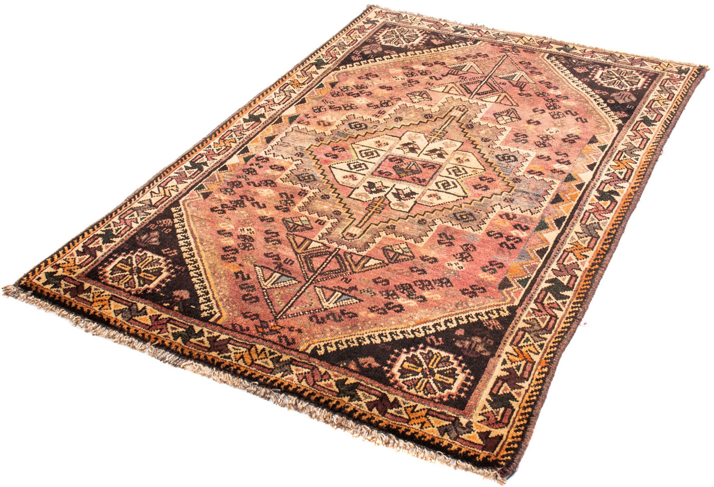 morgenland Orientteppich "Perser - Nomadic - 161 x 109 cm - hellrot", rechteckig, 10 mm Höhe, Wohnzimmer, Handgeknüpft, 