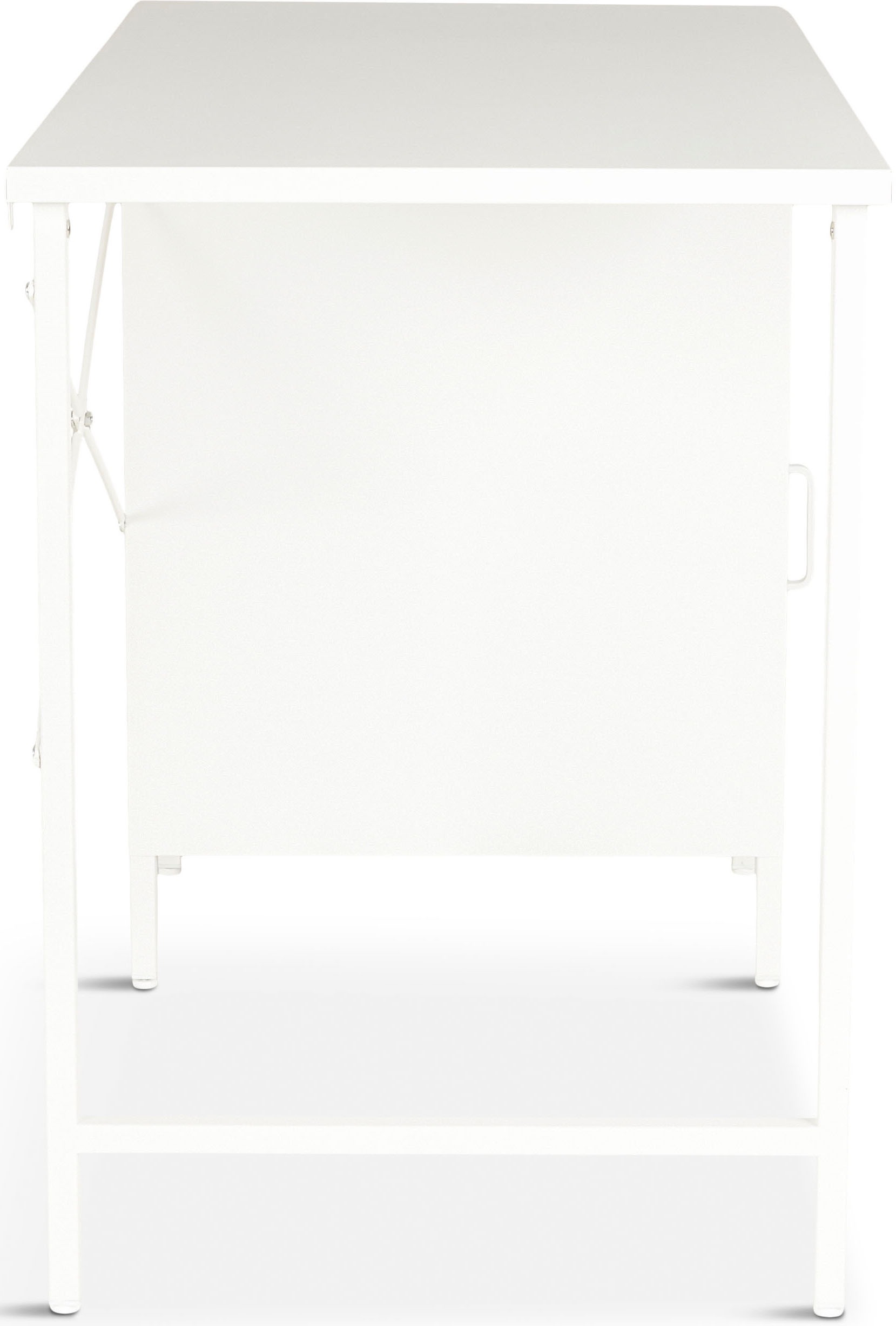 Homexperts Schreibtisch »Berlin«, aus Stahl, 1 Tür und 1 offenes Regalfach, B55 x H75 x T100 cm