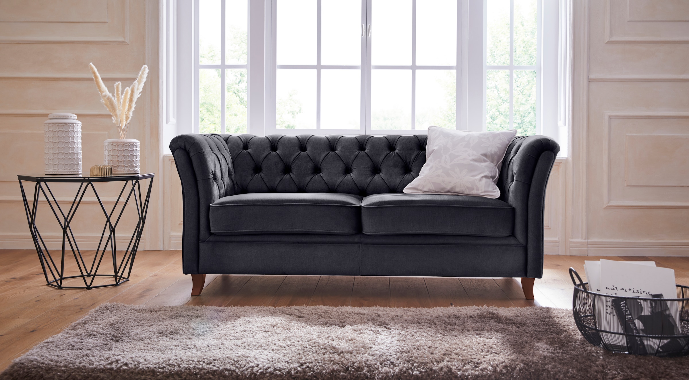 Home affaire Chesterfield-Sofa »Reims«, mit echter Chesterfield-Knopfheftung, hochwertige Verarbeitung