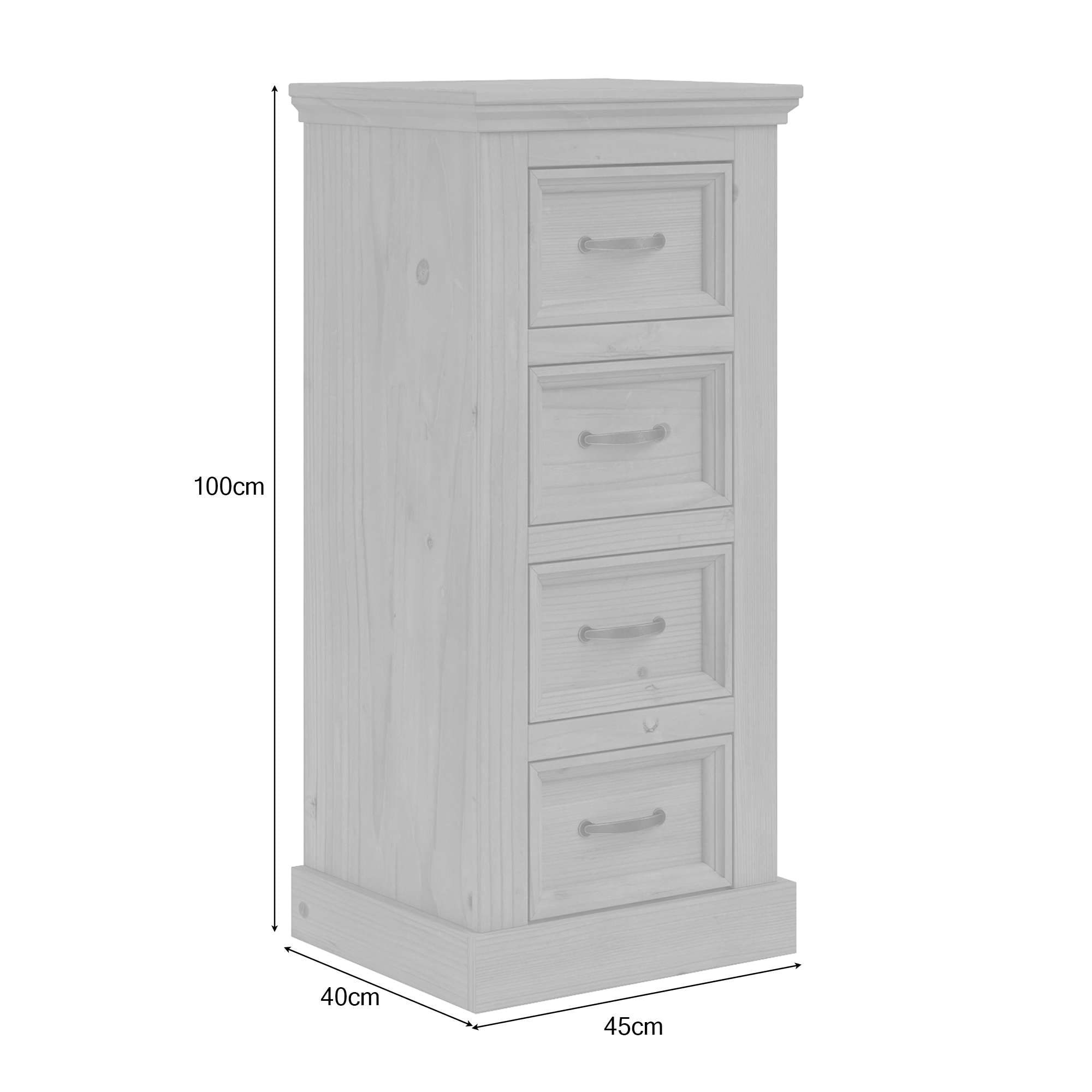 Home affaire Kommode »Selma«, mit 4 Schubkasten, Breite 45 cm
