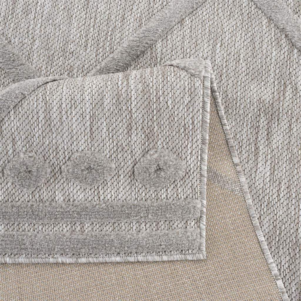 Carpet City Teppich »In-& Outdoorteppich Santorini 58578, 3D-Effekt, Raute-Optik«, rechteckig, 5 mm Höhe, Wetterfest & UV-beständig für Terrasse, Balkon, Küche, Flur