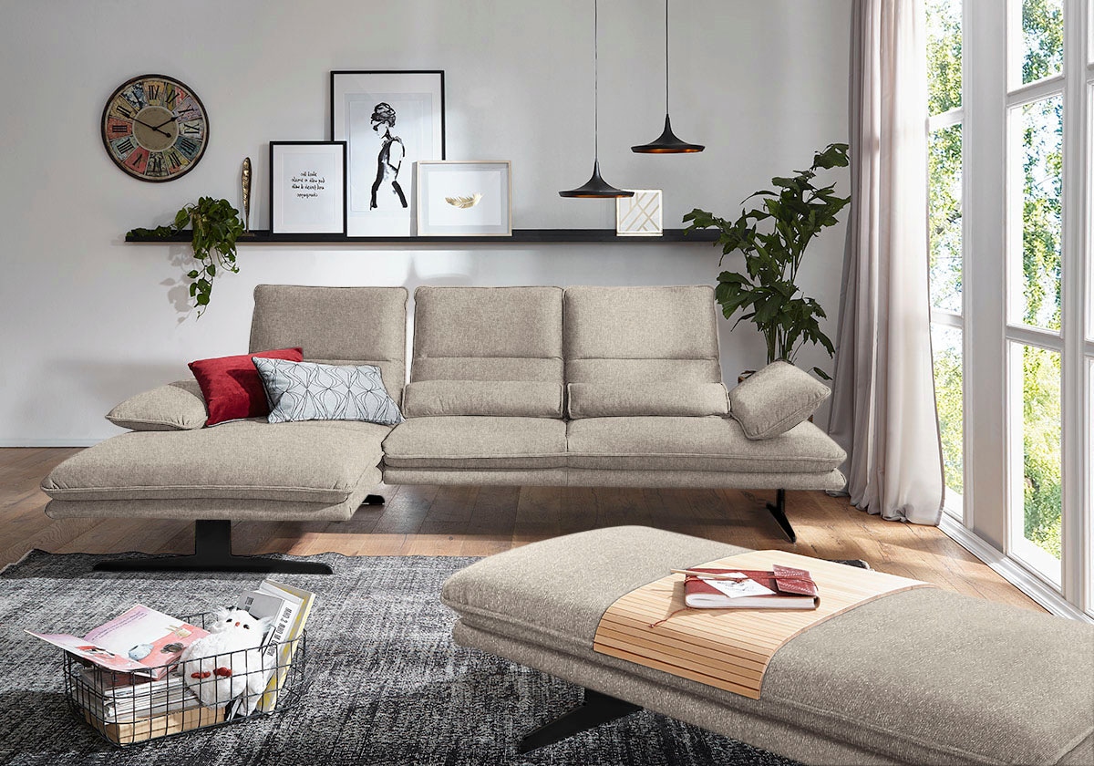 W.SCHILLIG Ecksofa "broadway, Designsofa mit tollem Sitzkomfort", Sitztiefe günstig online kaufen