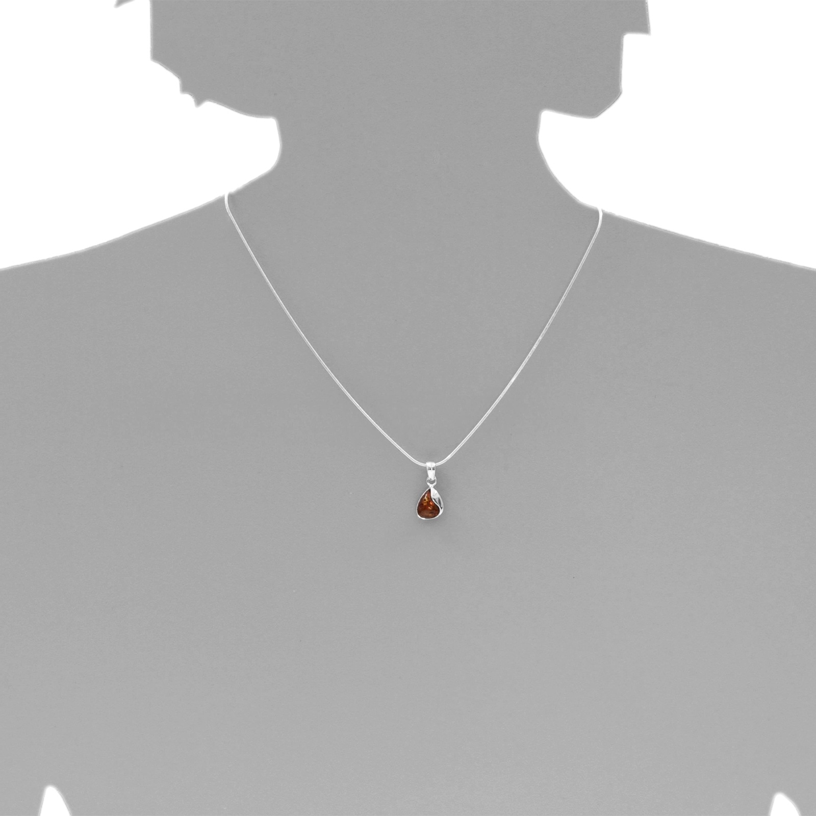 OSTSEE-SCHMUCK Kette mit Anhänger »Ostsee-Schmuck Kette mit Anhänger Jeska 20 mm«, (2 tlg.)