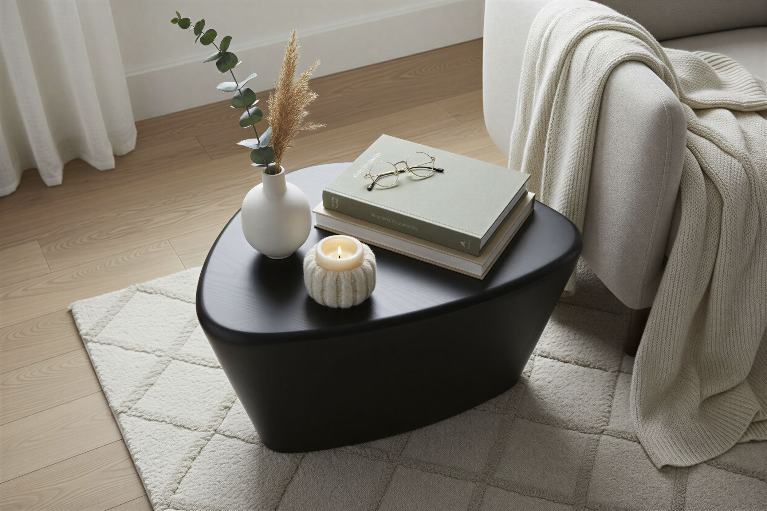 SIT Beistelltisch "Tel Aviv aus Mango massiv mit dreieckiger Tischplatte" 1 Stk. tlg. Geometrisches Design mit dreieckiger Massivholz-Tischplatte