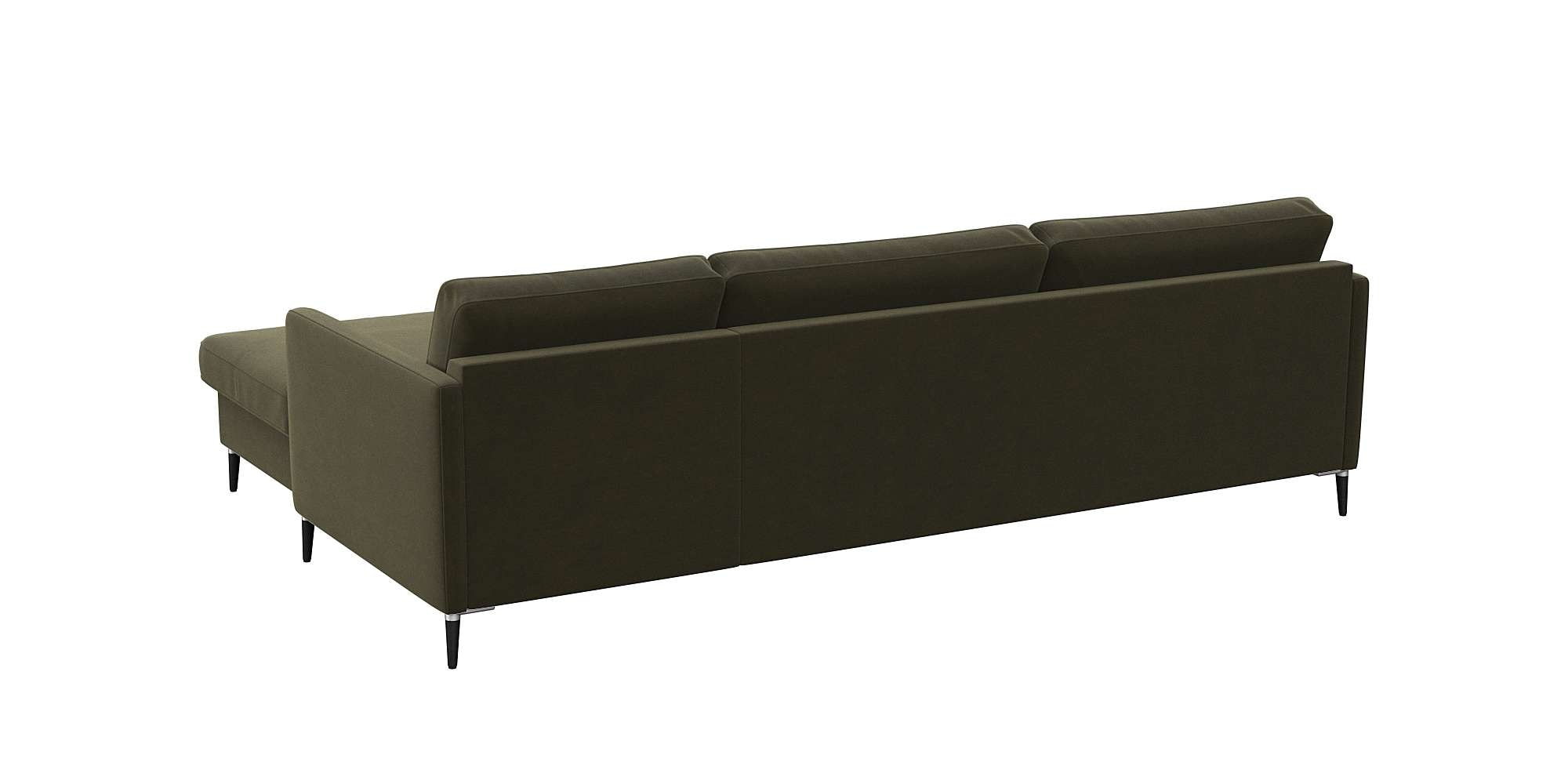 FLEXLUX Ecksofa »Fiore, super Sitzkomfort durch Kaltschaum im Sitz, L-Form« schmale Armlehnen, Füße Alu+schwarz
