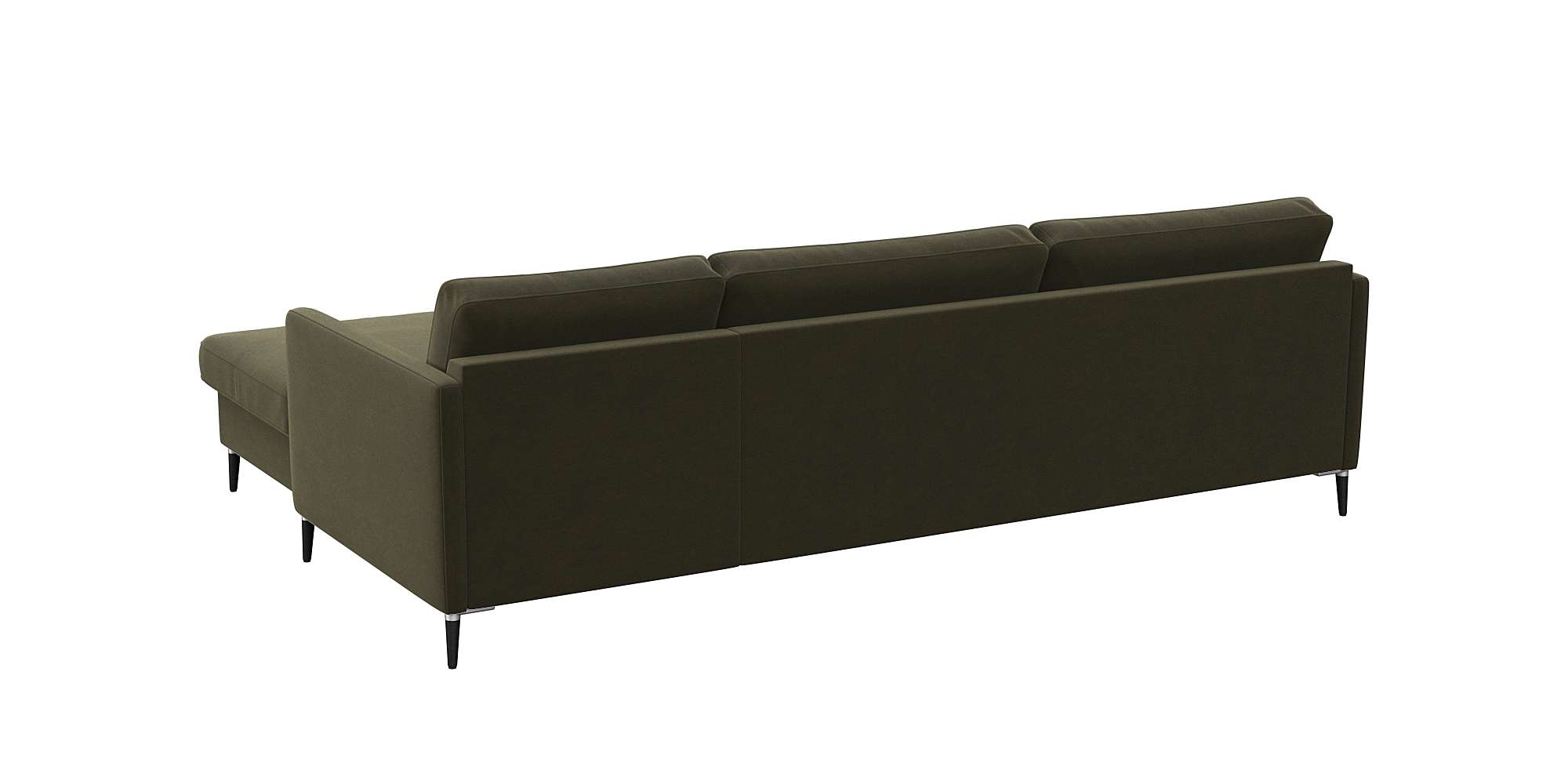 Thumbnail - FLEXLUX Ecksofa "Fiore, super Sitzkomfort durch Kaltschaum im Sitz, L-Form" schmale Armlehnen, Füße Alu+schwarz