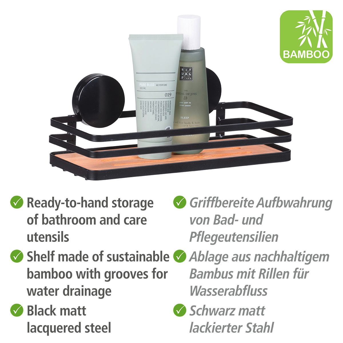 WENKO Badregal »Static-Loc® Alba«, Befestigen ohne bohren