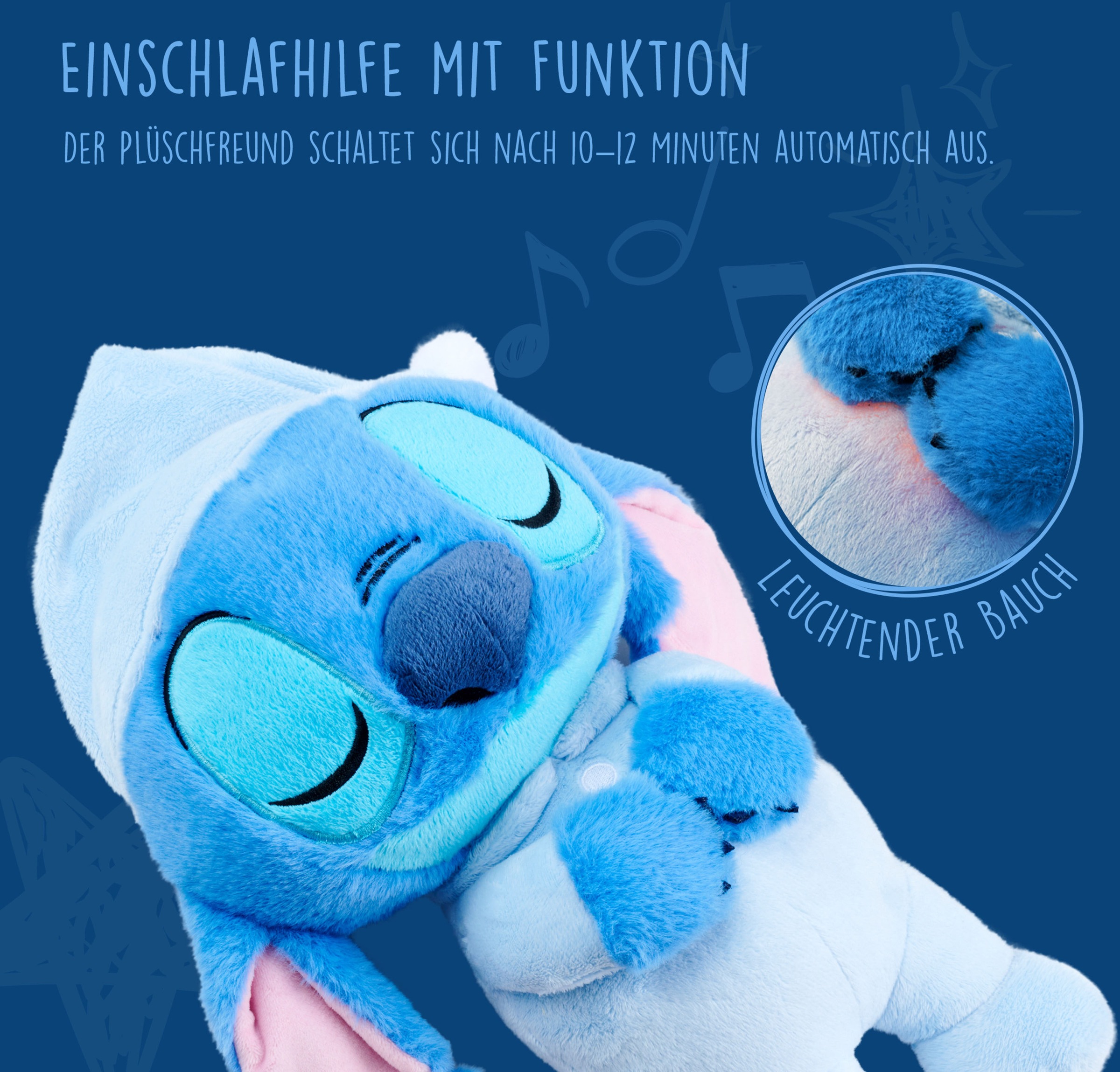 SIMBA Plüschfigur »Disney Schlafender Stitch, 31 cm«