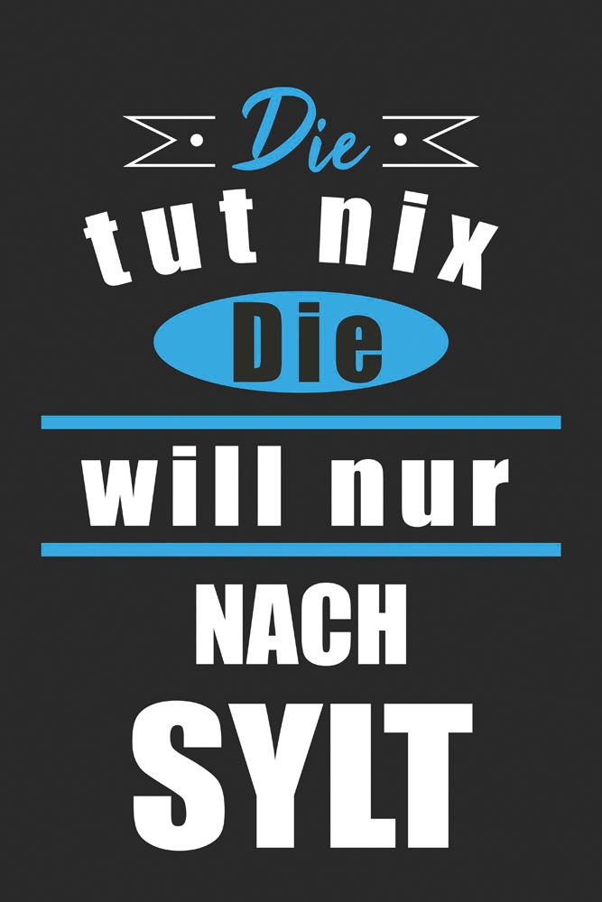 queence Metallbild "Die tut nix", Schriftzüge-Schriftzug-Sprüche-Sprüche & günstig online kaufen