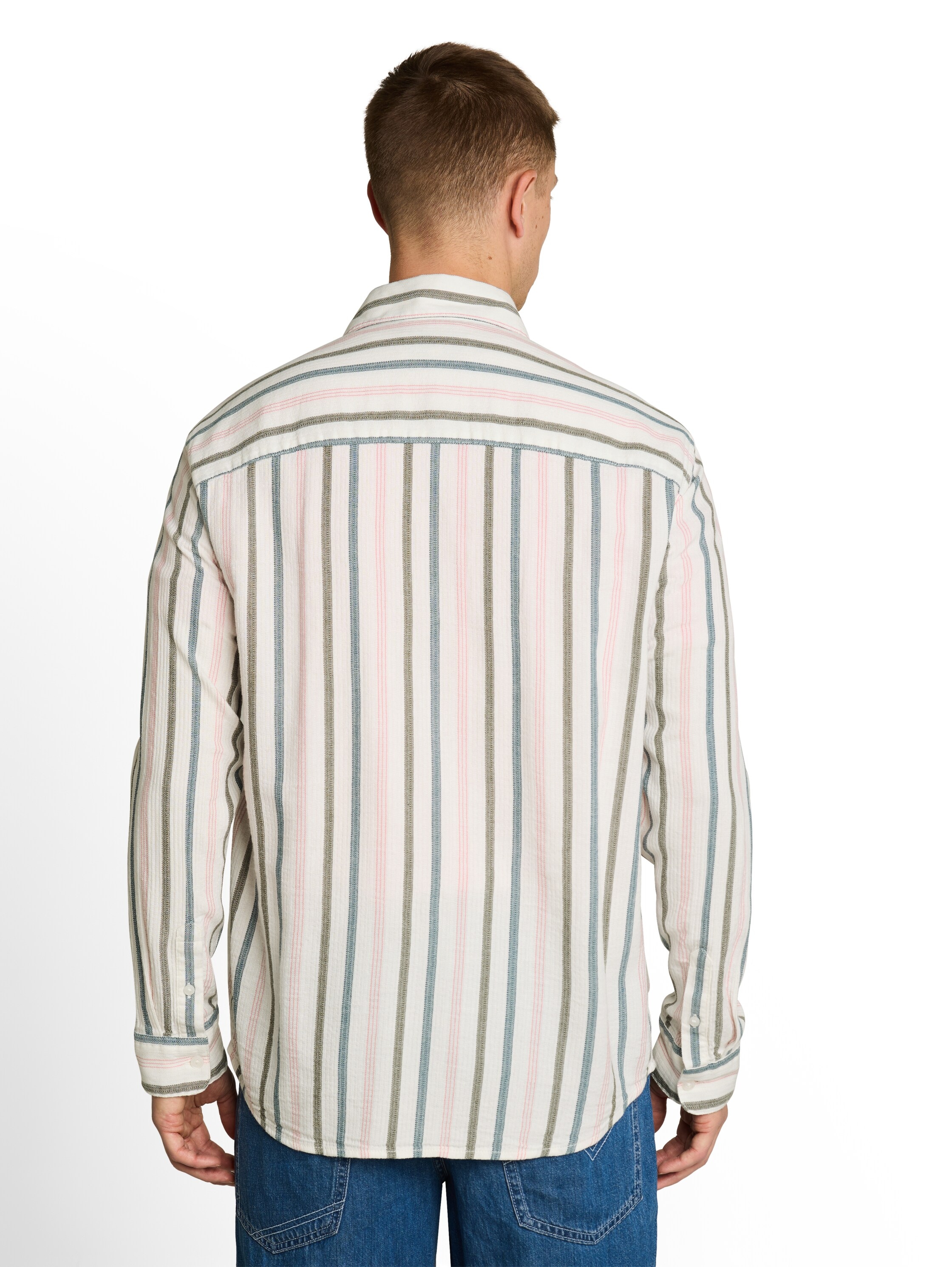 TOM TAILOR Denim Langarmshirt mit Streifen Muster