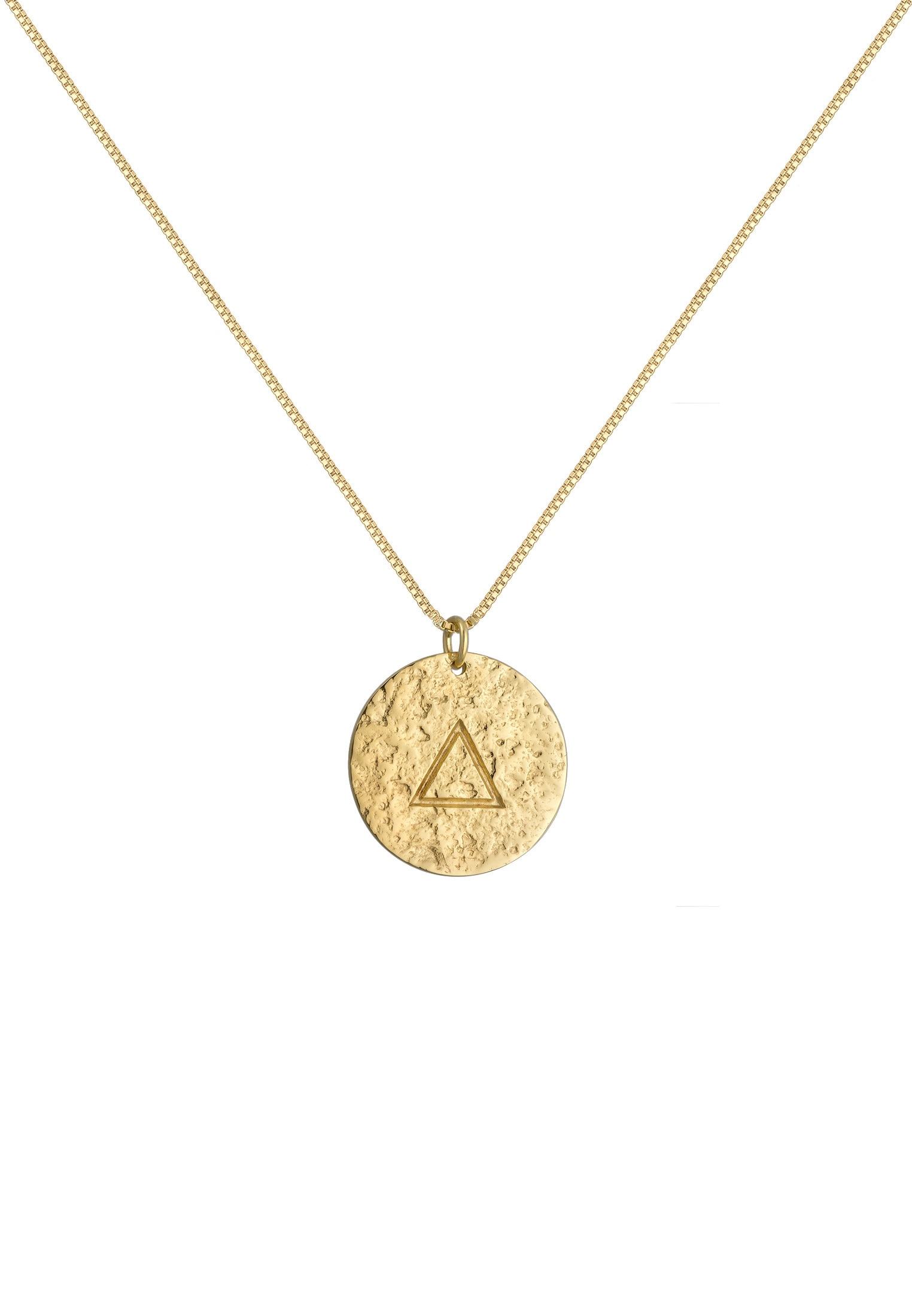 Elli Kette mit Anhänger »Feuer Element Coins Plättchen Vintage 925 Silber«