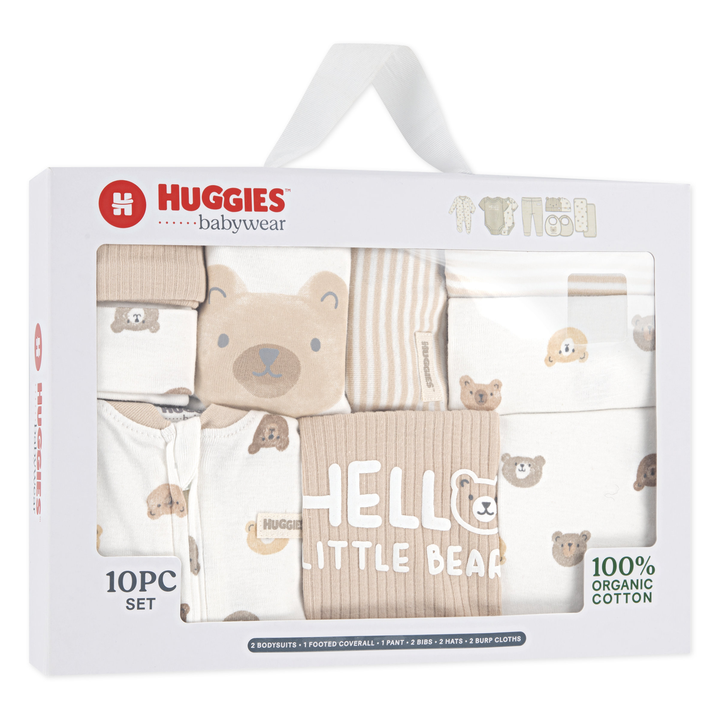 HUGGIES babywear Neugeborenen-Geschenkset »HGHN 10PC GIFT BOX SET« Set, 10 Stk. mit Bärchenmotiven