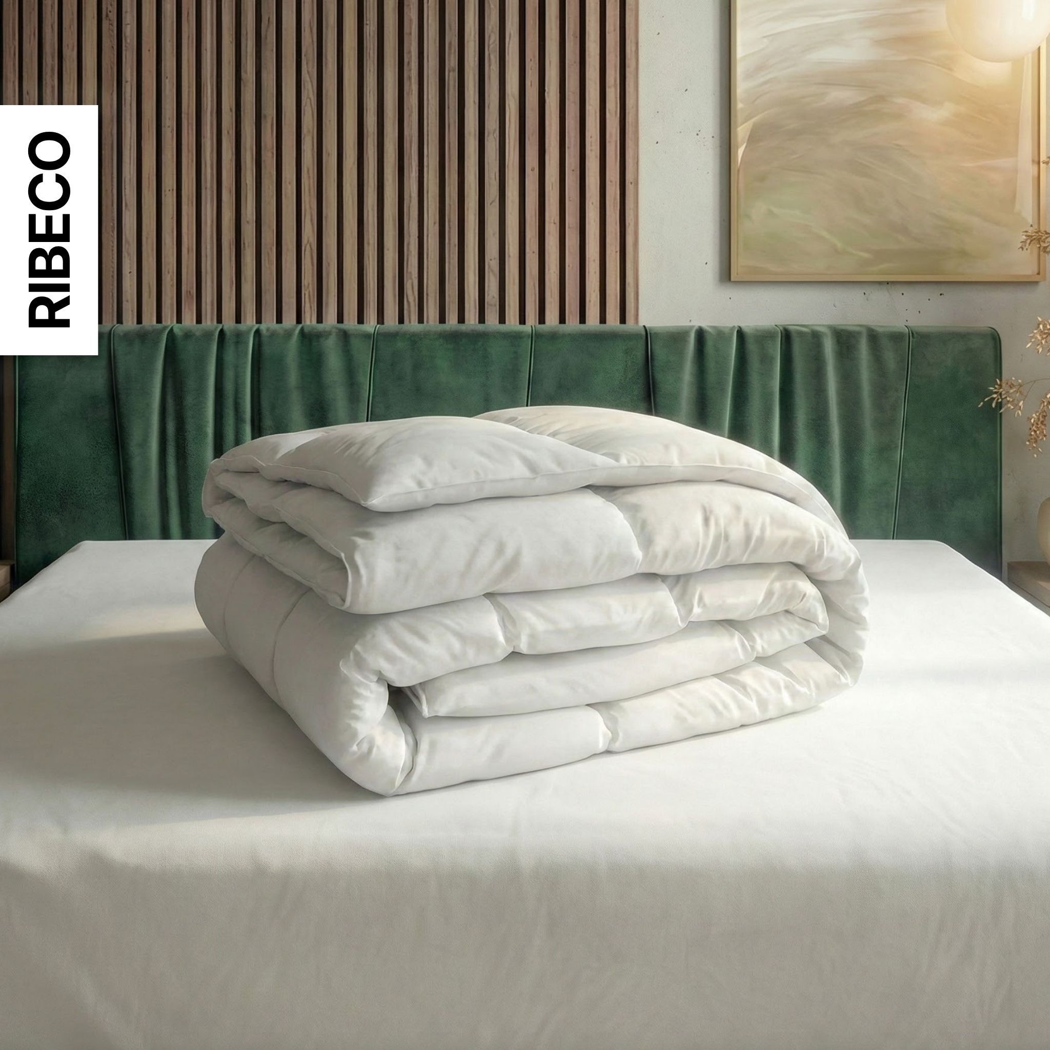 RIBECO 1100000002199 »Laram, Bettdecken für Sommer oder Winter, Made in Germany« leicht Füllung 90 % Federn, 10 % Daunen 1 Stk. tlg. Super Preis-Leistung, Bettdecke 135x200 cm oder 155x220 cm, Decke