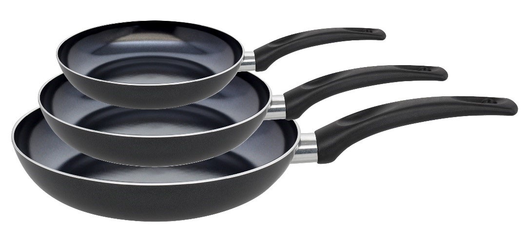 Elo Basic Pfannen-Set "Pfannenset Prima Cucina 3 teilig", Aluminium, (Set, 3 tlg., je 1 Pfanne Ø 20/24/28 cm), Induktion