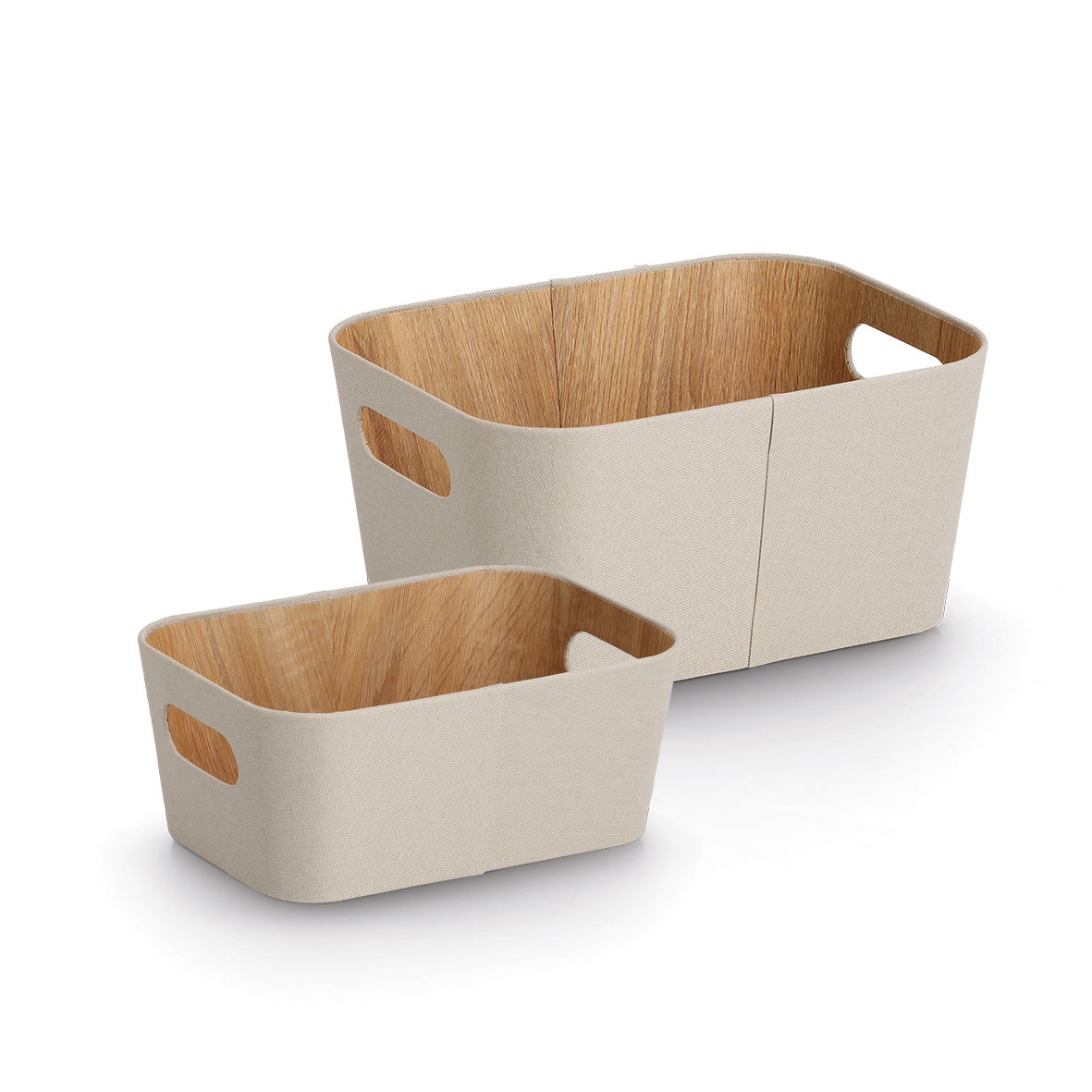 Zeller Present Aufbewahrungsbox »Aufbewahrungsbox, 2er Set., Pappe/Polyester« ca. 30,5x23x15,2 cm