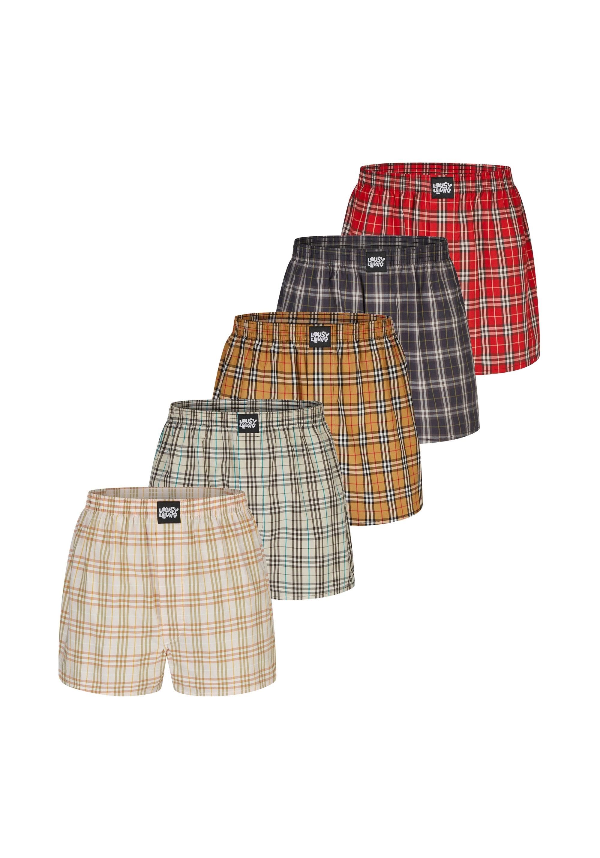 Lousy Livin Boxershorts "Check" mit modischem Karo-Muster