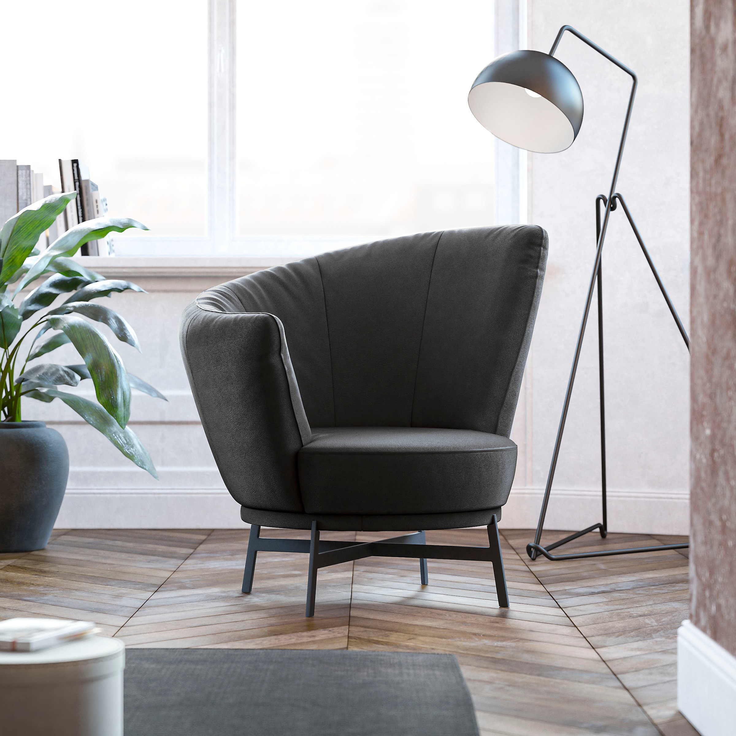 Musterring Drehsessel "Kleo", mit Drehfunktion um 360, inkl. Nierenkissen, günstig online kaufen