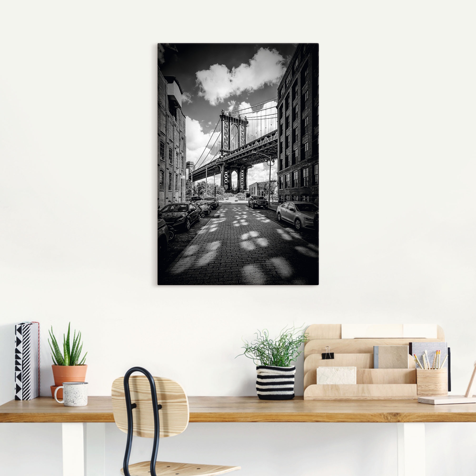 Artland Leinwandbild "Manhattan Bridge in Brooklyn, New York" New York 1 St günstig online kaufen